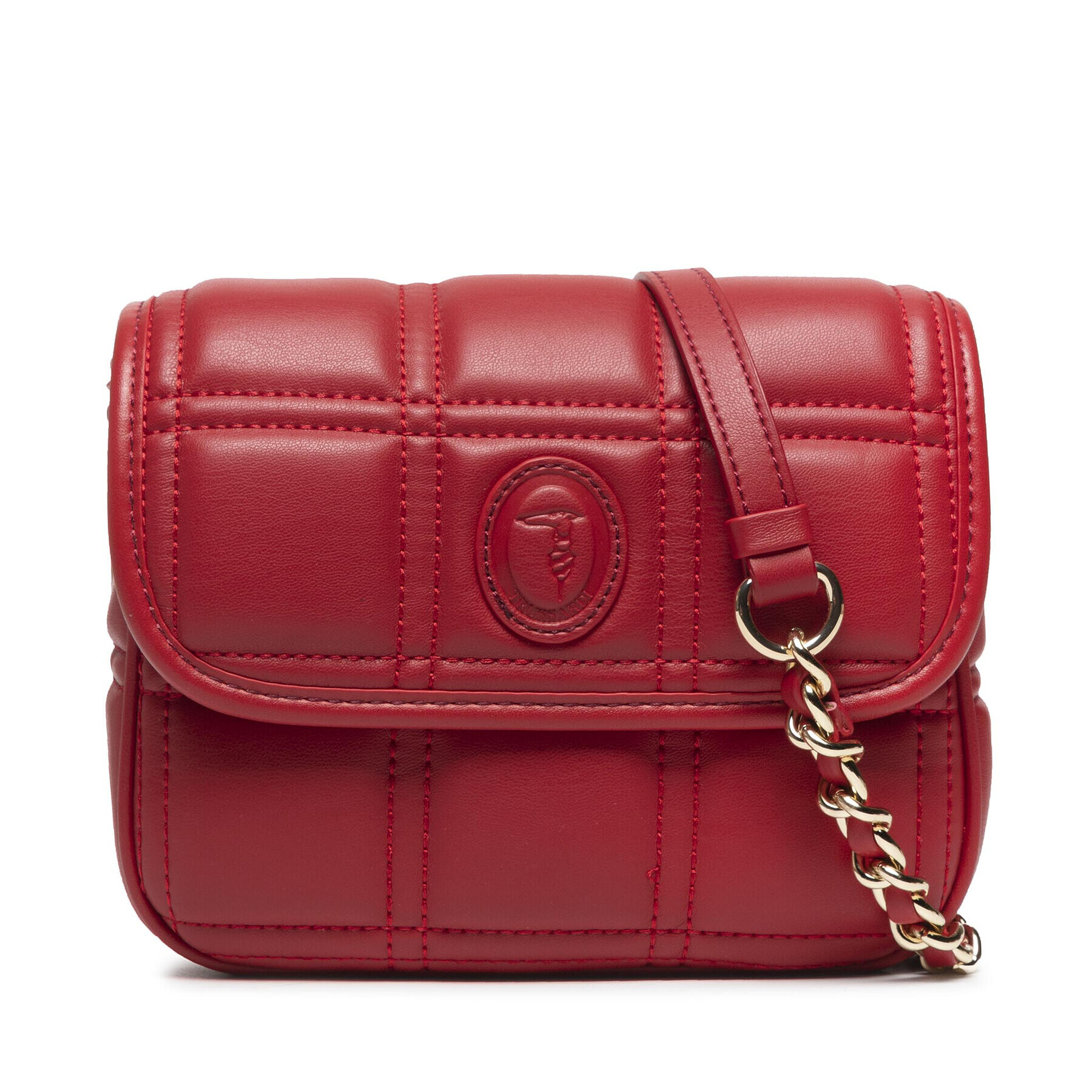 Trussardi Дамска чанта Alyssa Shoulder 75B01241 Червен - Pepit.bg