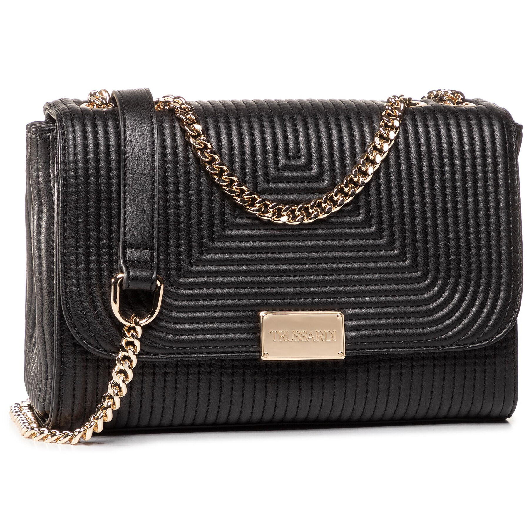 Trussardi Дамска чанта Frida Shoulder Bag 75B01036 Черен - Pepit.bg