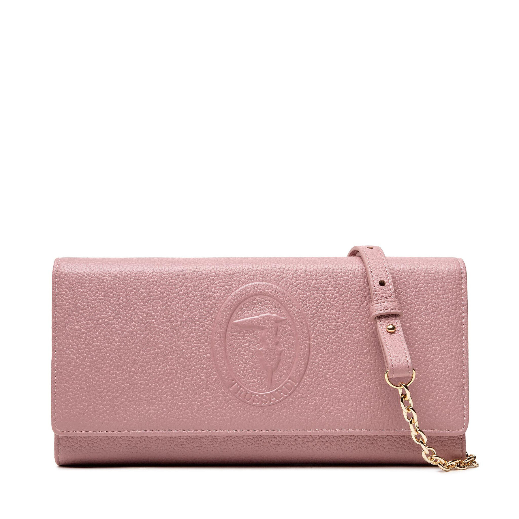 Trussardi Дамска чанта Iris Clutch Stampa 75B01292 Розов - Pepit.bg