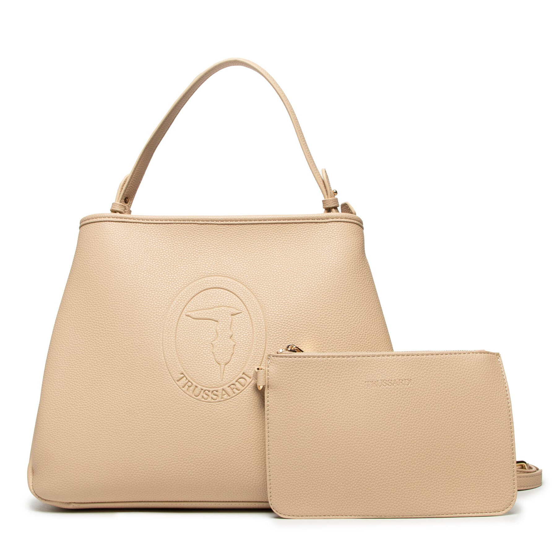 Trussardi Дамска чанта Iris Hobo Stampa 75B01221 Бежов - Pepit.bg