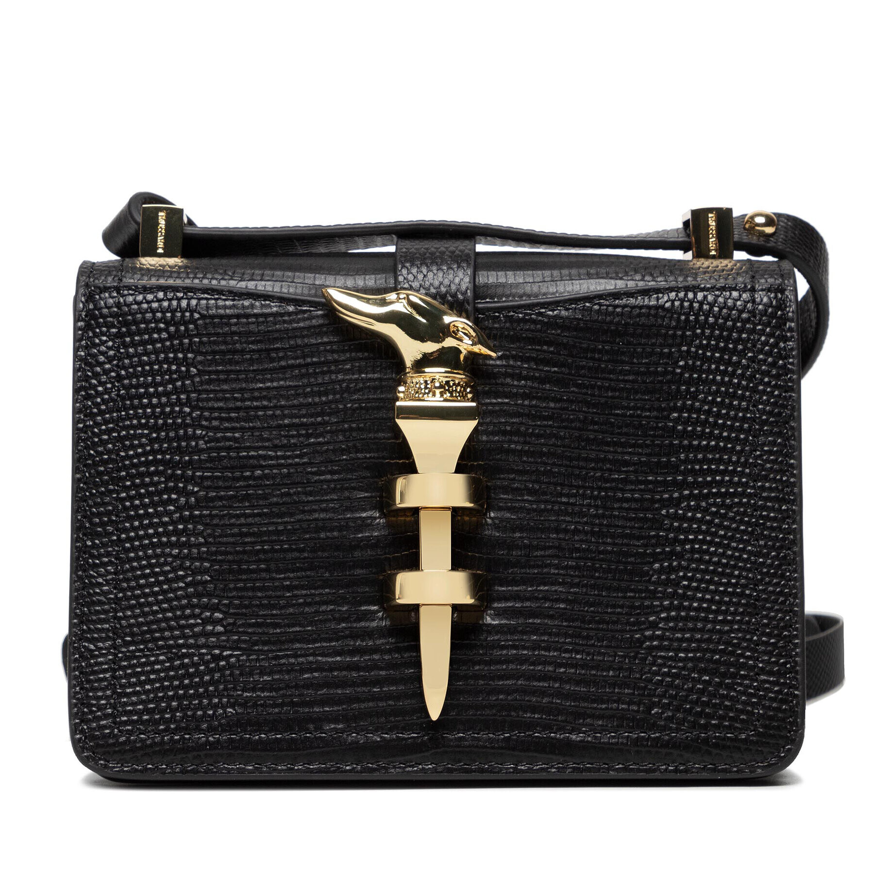 Trussardi Дамска чанта Leila Crossbody Mini 75B01200 Черен - Pepit.bg