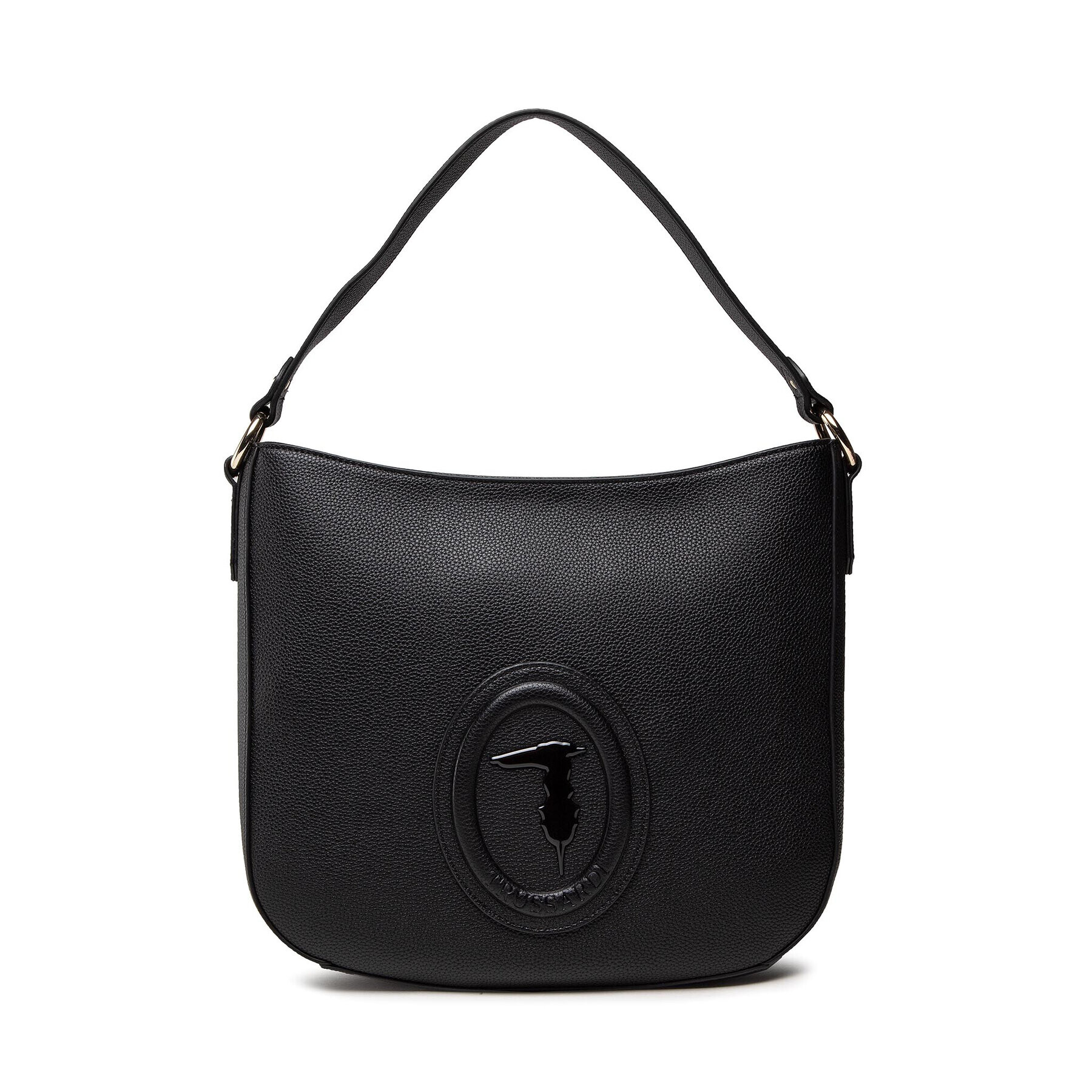 Trussardi Дамска чанта Lisbona Hobo Md 75B00962 Черен - Pepit.bg