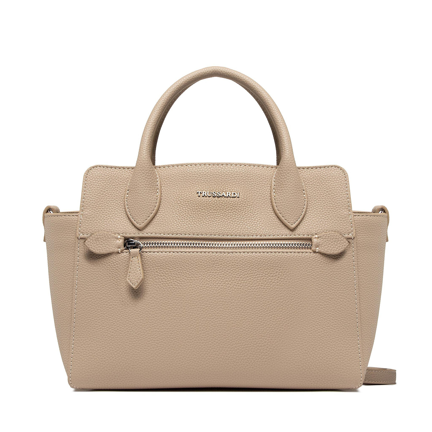 Trussardi Дамска чанта New Lily Tote Md Full Grain 75B01419 Бежов - Pepit.bg