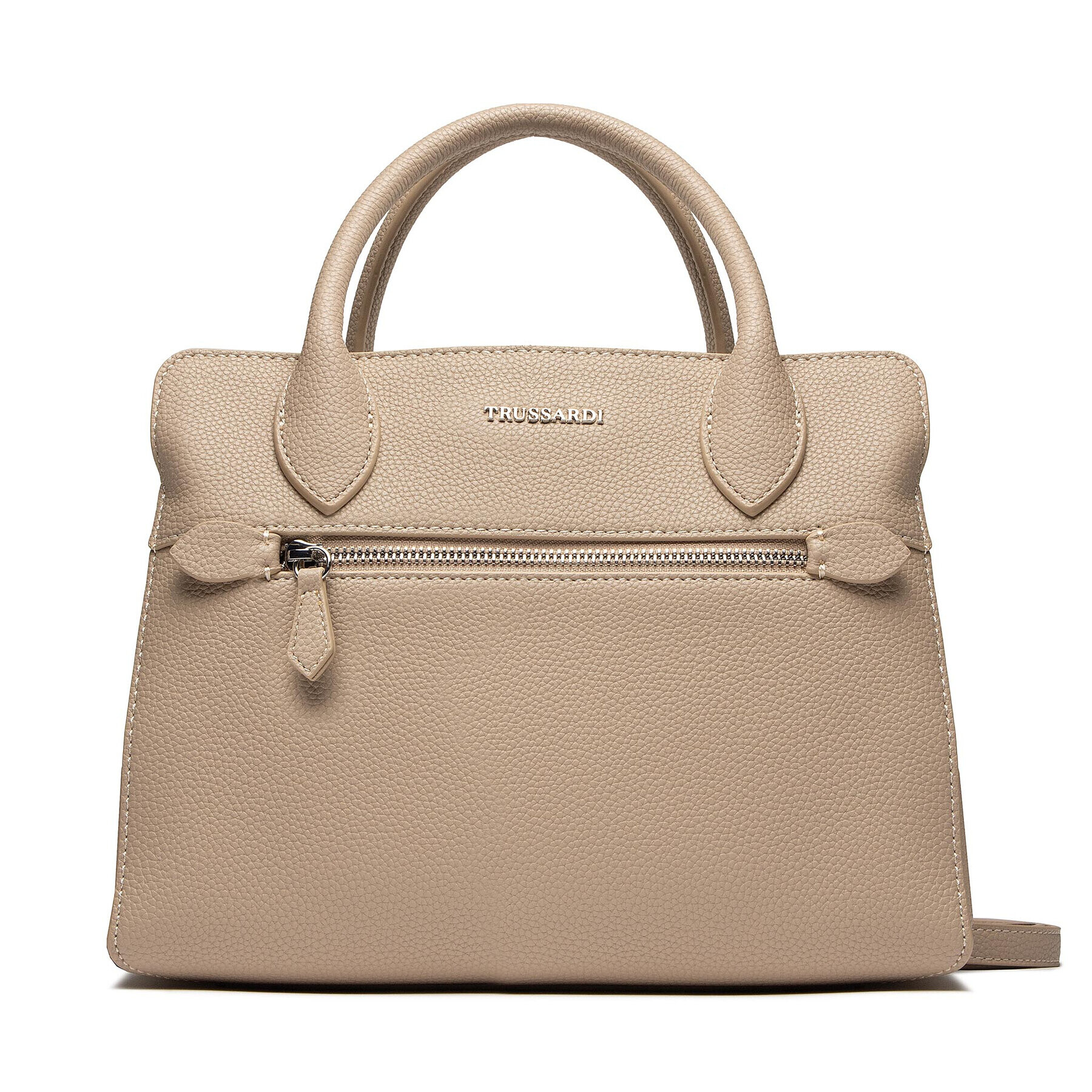 Trussardi Дамска чанта New Lily Tote Md Full Grain 75B01419 Бежов - Pepit.bg