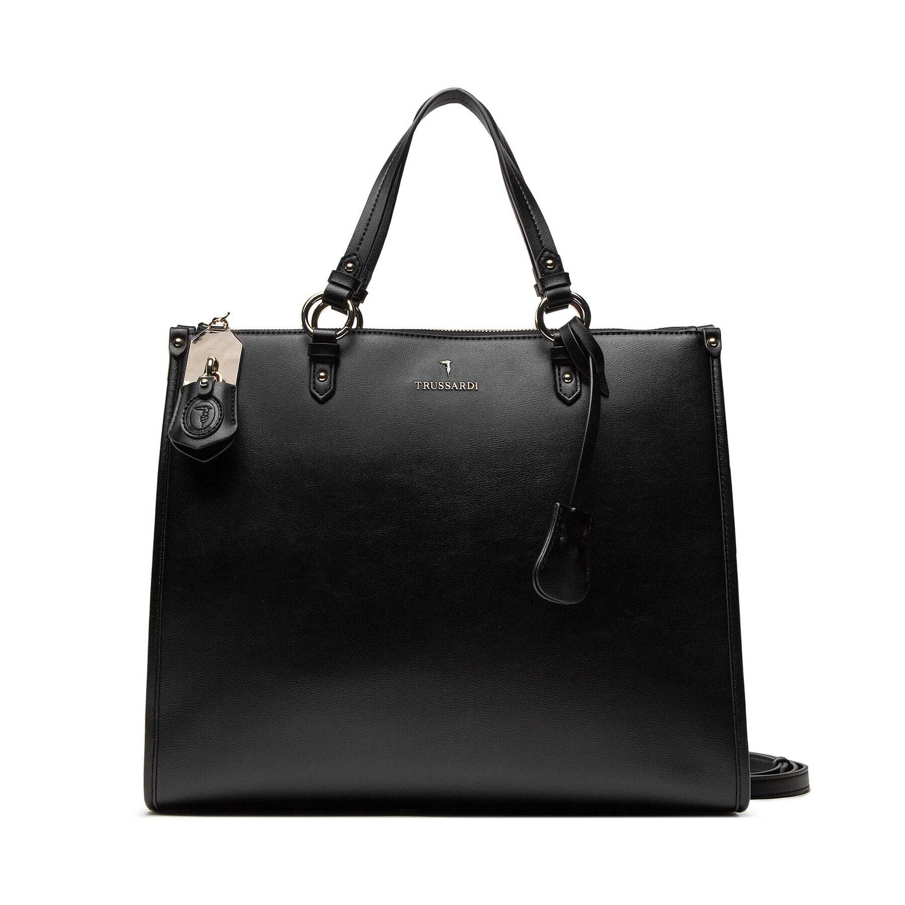 Trussardi Дамска чанта Peony Tote Md 75B01285 Черен - Pepit.bg