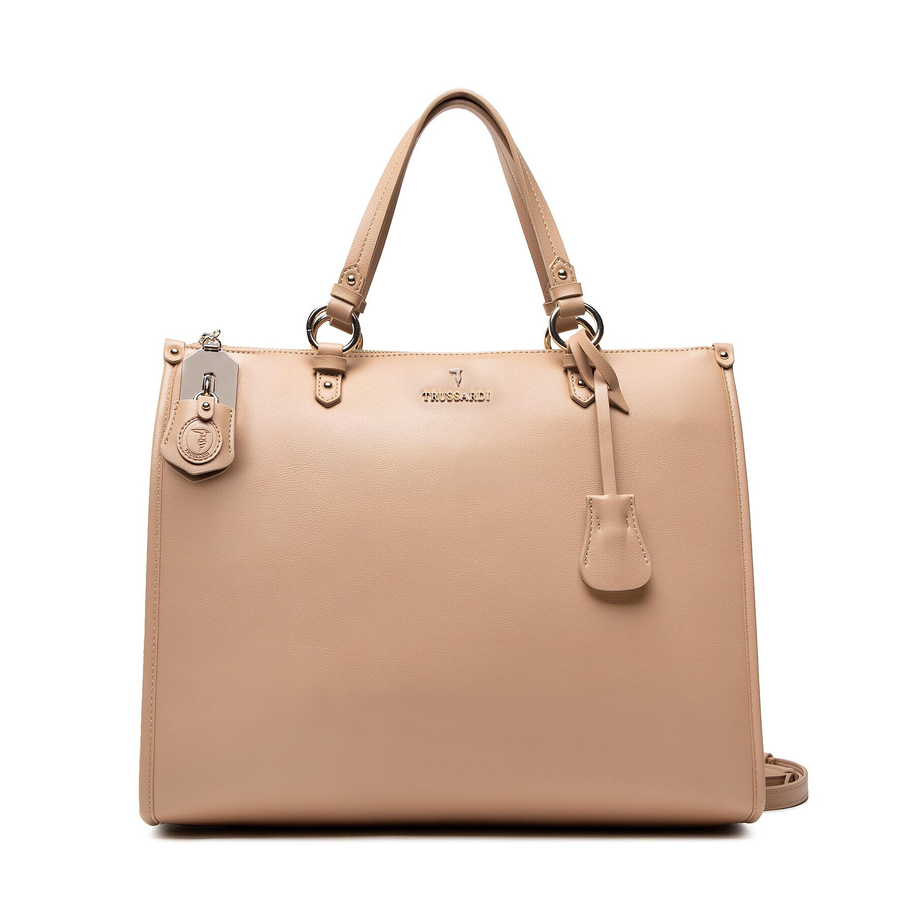 Trussardi Дамска чанта Peony Tote Md 75B01285 Кафяв - Pepit.bg