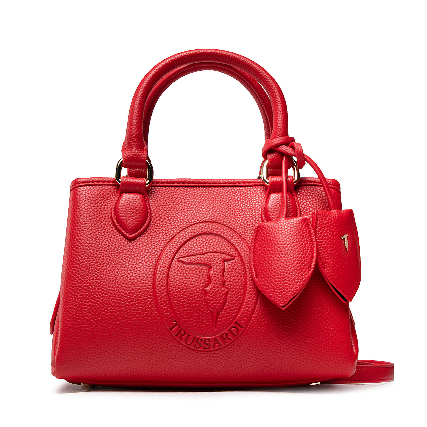 Trussardi Дамска чанта Pre Iris Tote Sm Stampa Cervo 75B01098 Червен - Pepit.bg