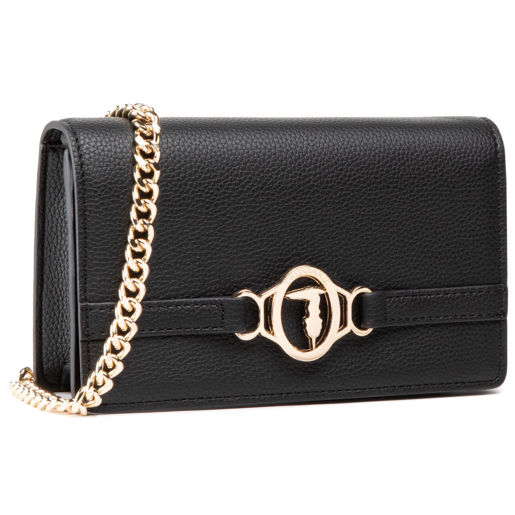 Trussardi Дамска чанта Pre Poppy Clutch Pubble 75B01125 Черен - Pepit.bg