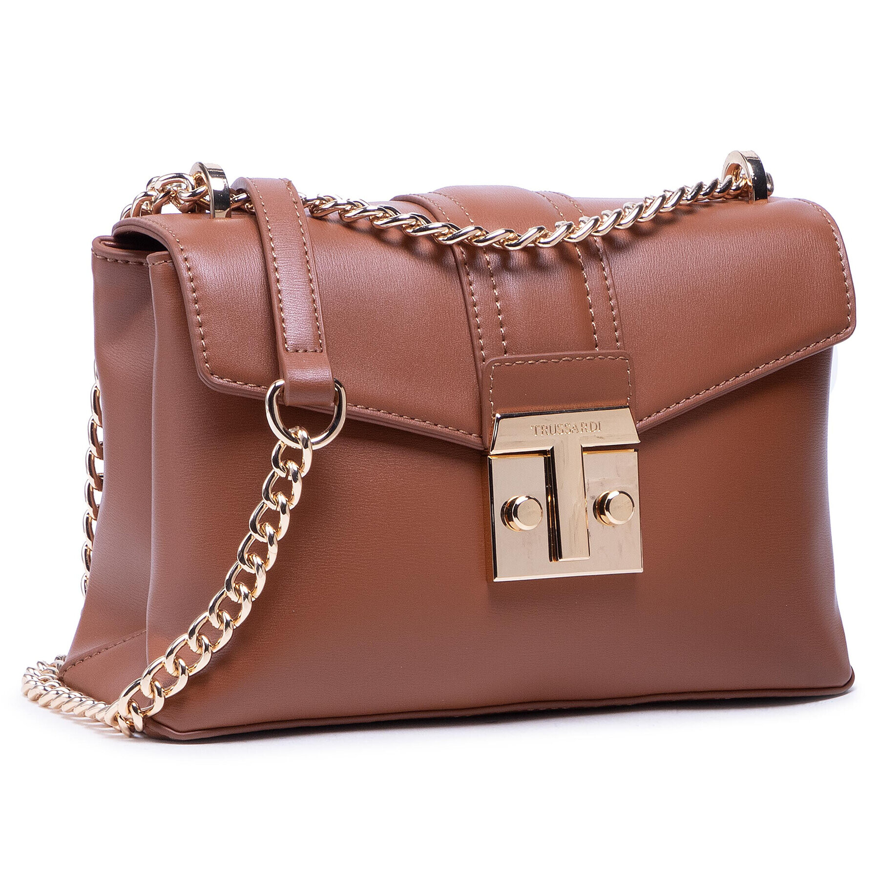 Trussardi Дамска чанта Pre Tulip Flap 75B01110 Кафяв - Pepit.bg