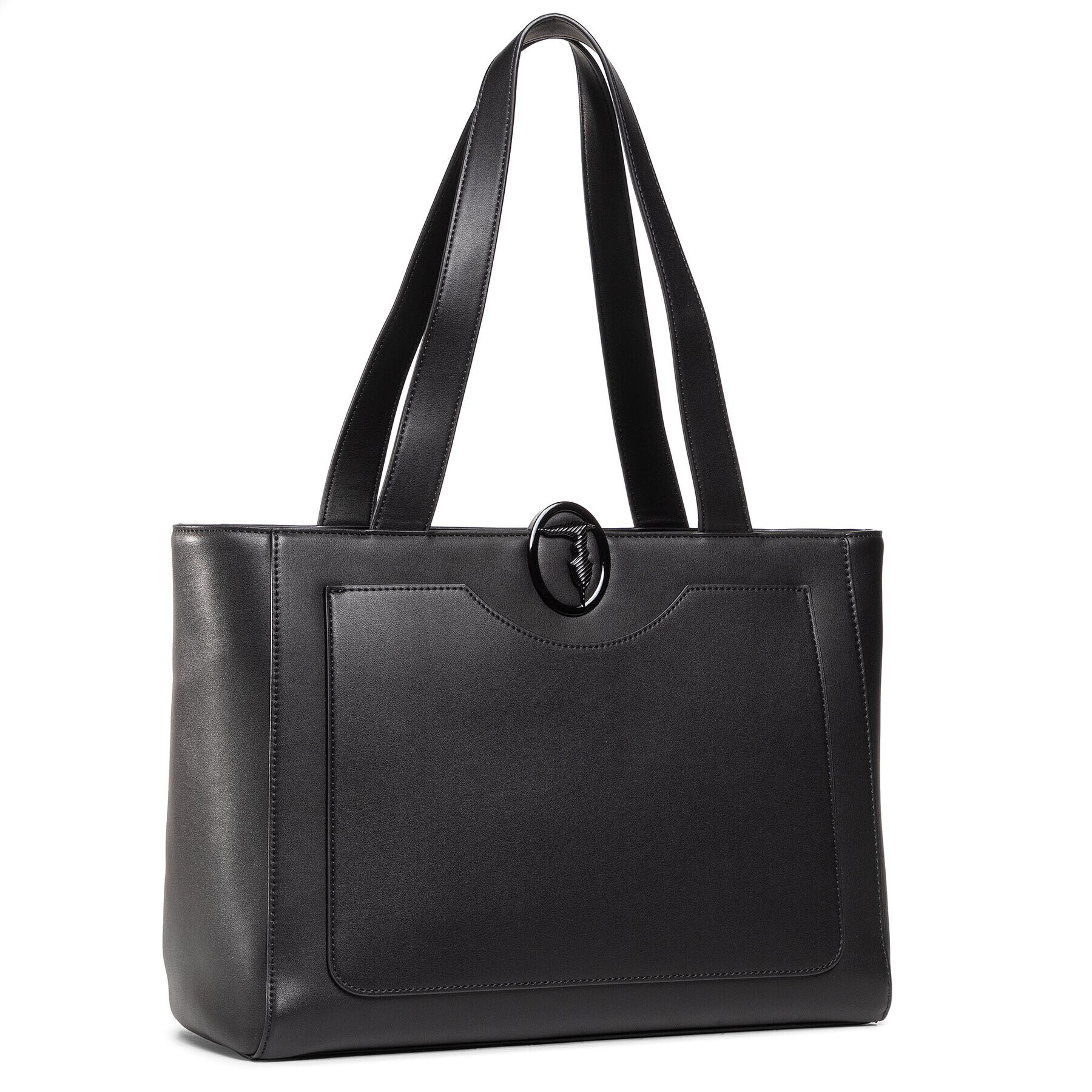 Trussardi Дамска чанта Shopper Ew Smooth 75B00955 Черен - Pepit.bg