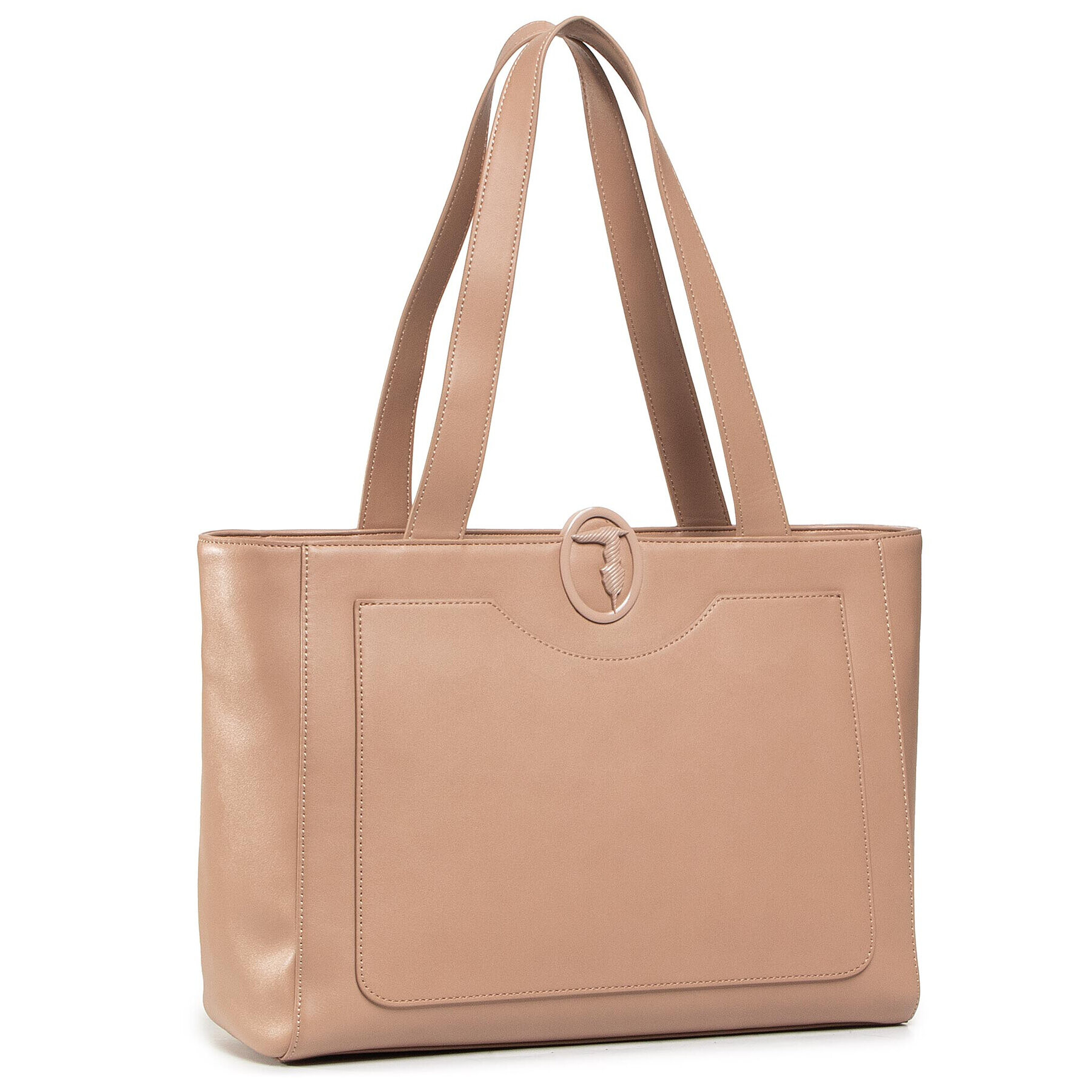 Trussardi Дамска чанта Shopper Ew Smooth 75B00955 Кафяв - Pepit.bg