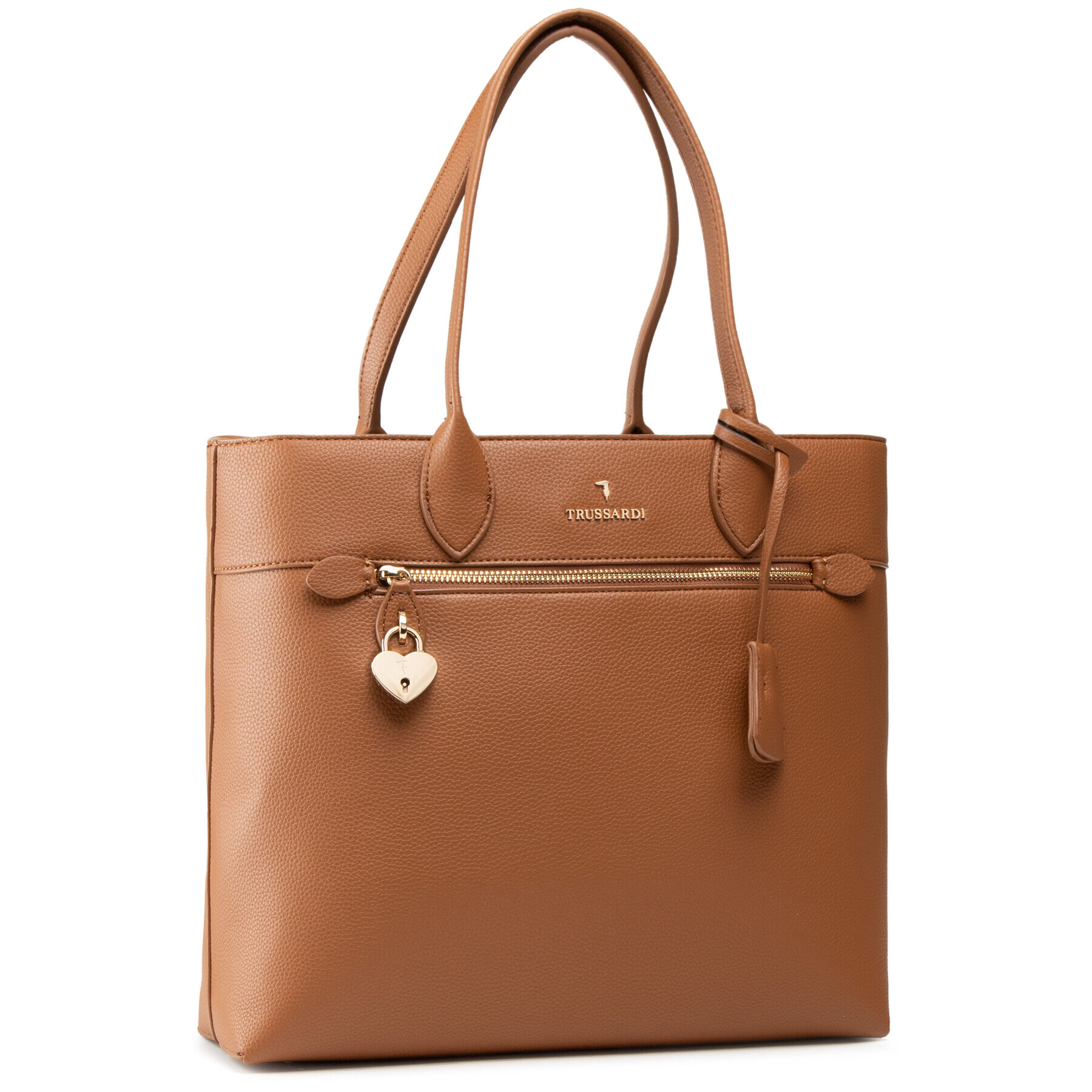 Trussardi Дамска чанта Shopper Grana Cervo 75B01080 Кафяв - Pepit.bg