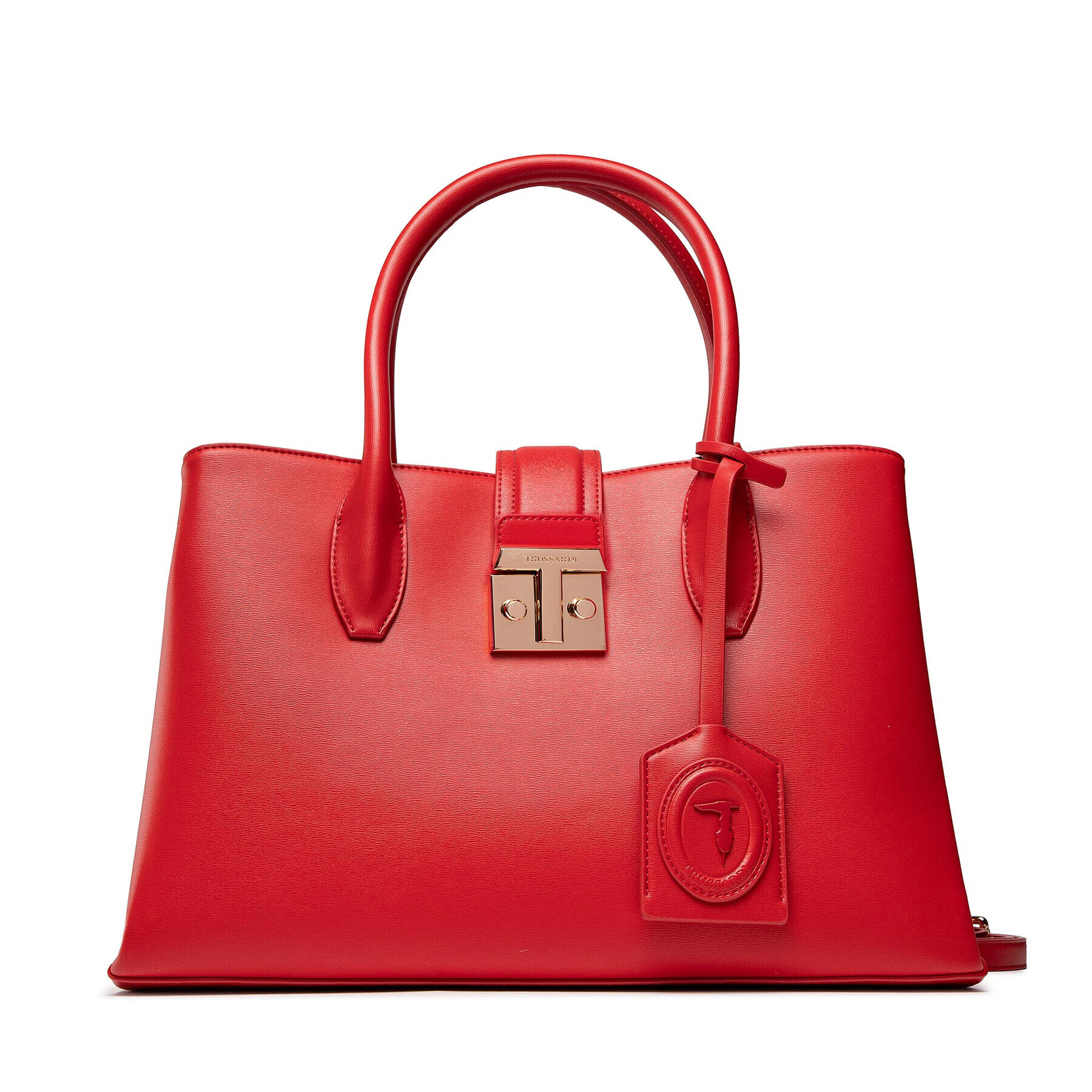 Trussardi Дамска чанта Tulip Tote Md 75B01089 Червен - Pepit.bg