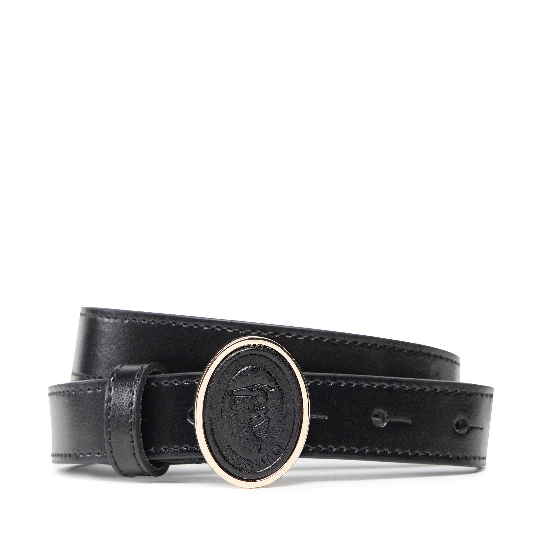 Trussardi Дамски колан Belt H25 Oval 75L00157 Черен - Pepit.bg