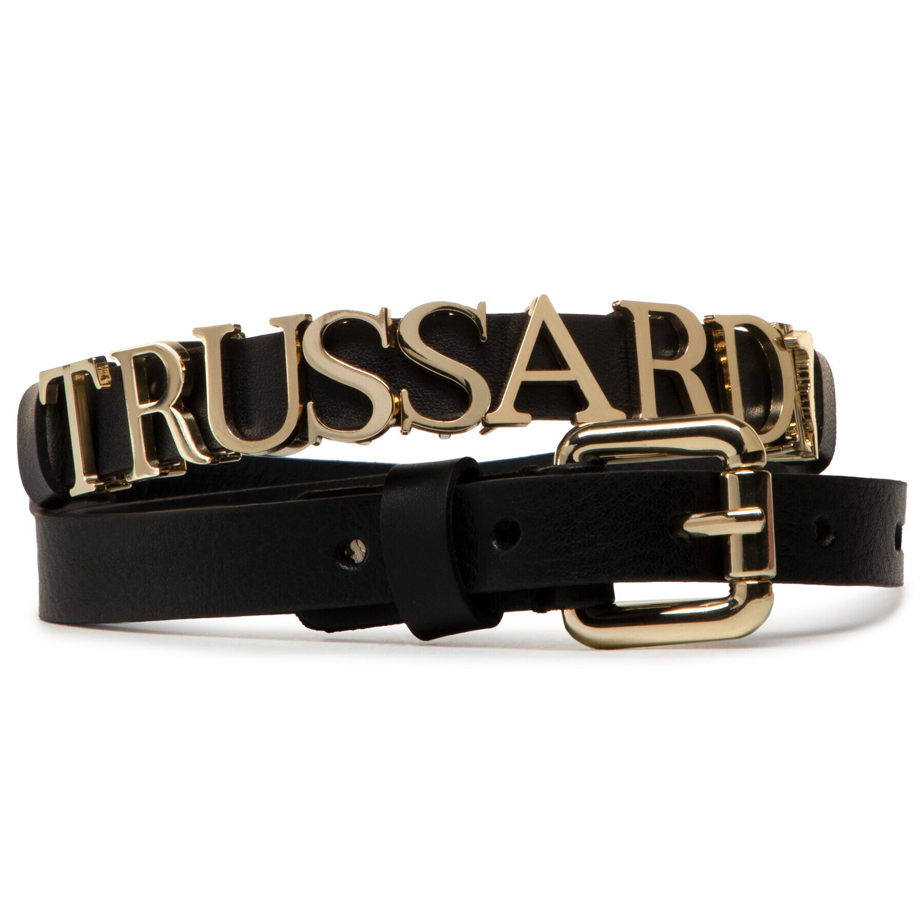 Trussardi Дамски колан Pre Belt Lettering 75L00118 Черен - Pepit.bg