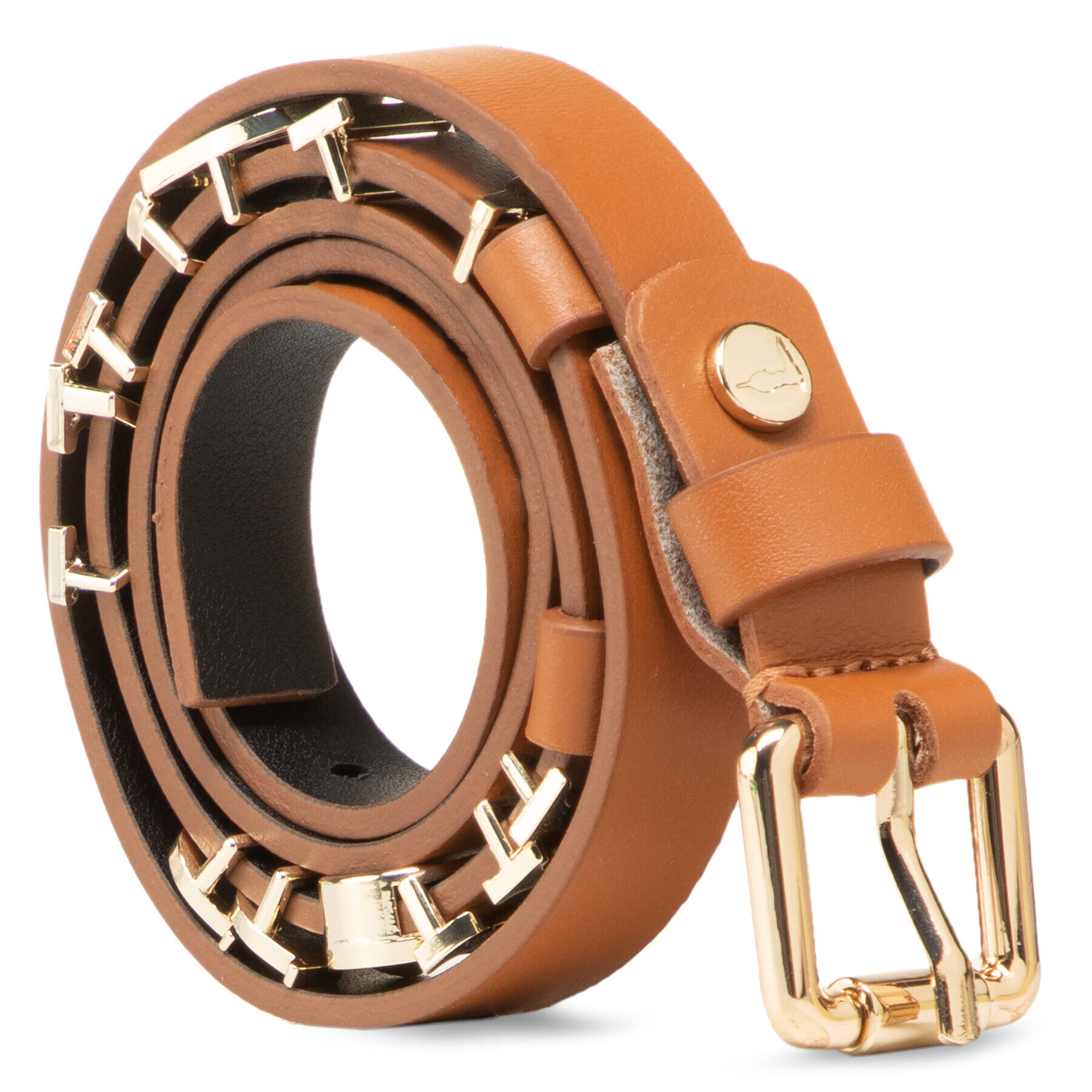 Trussardi Дамски колан Pre Belt Lettering 75L00118 Кафяв - Pepit.bg