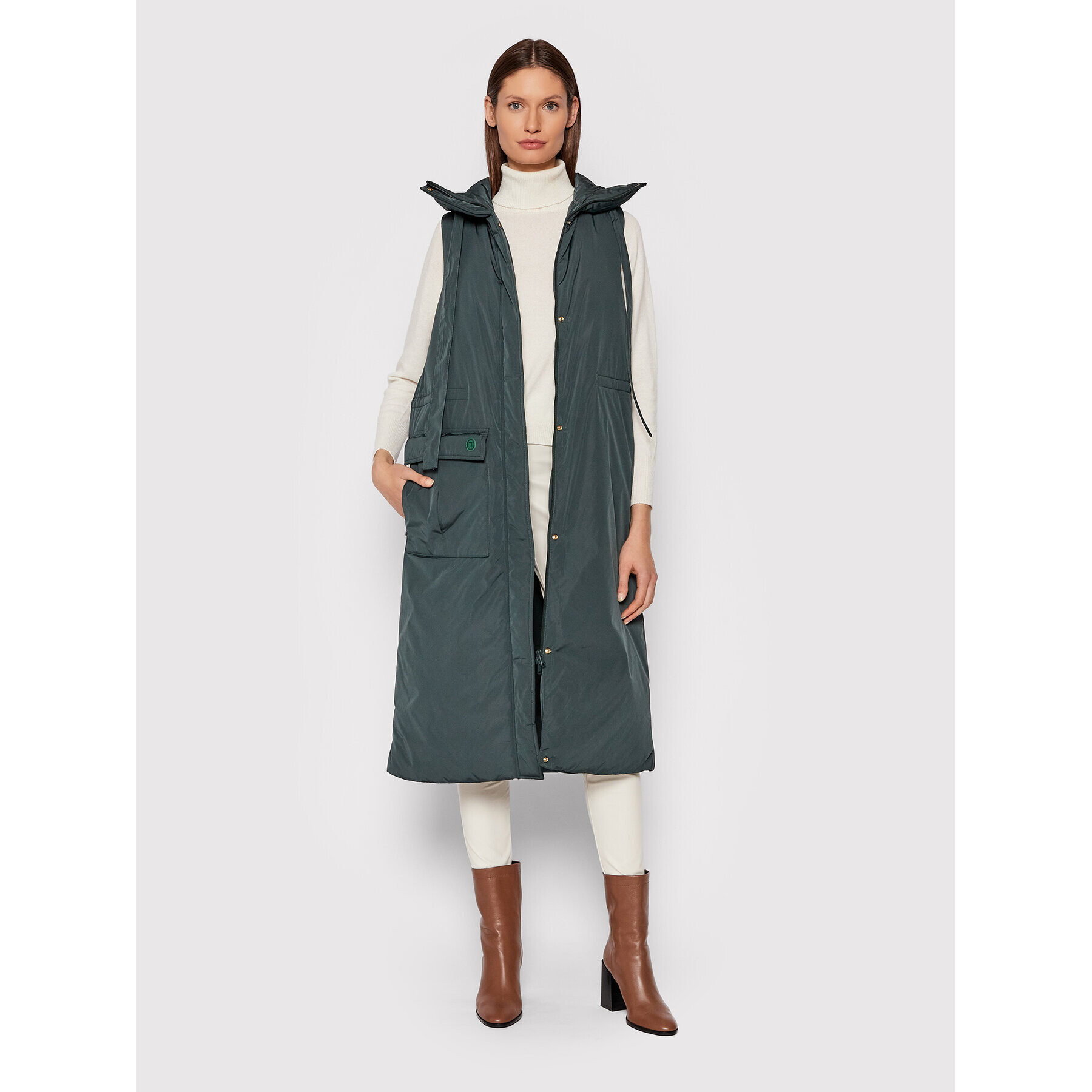 Trussardi Елек Scarab 56S00590 Зелен Regular Fit - Pepit.bg