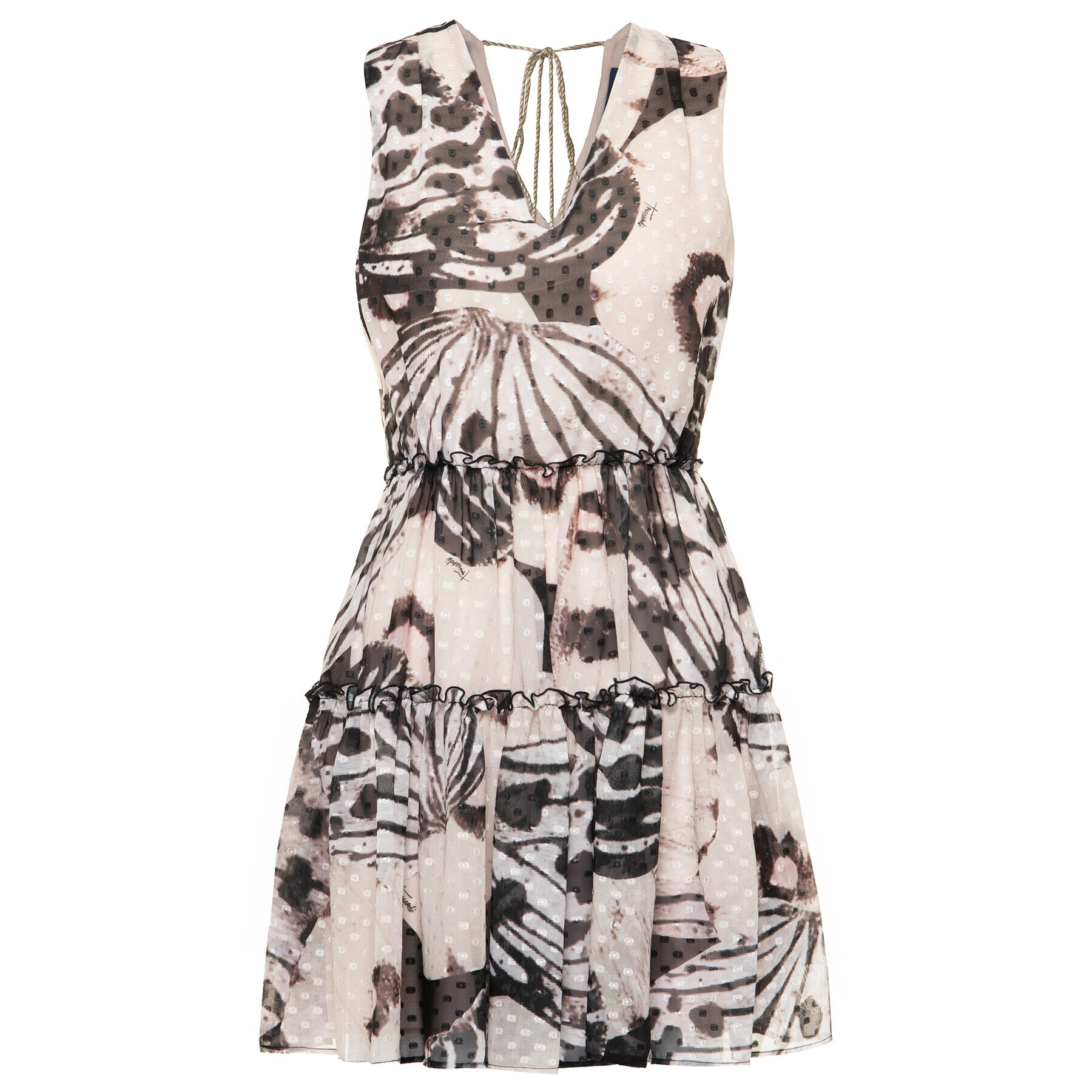 Trussardi Ежедневна рокля Fil Coupe Butterfly Print 56D00527 Кафяв Regular Fit - Pepit.bg