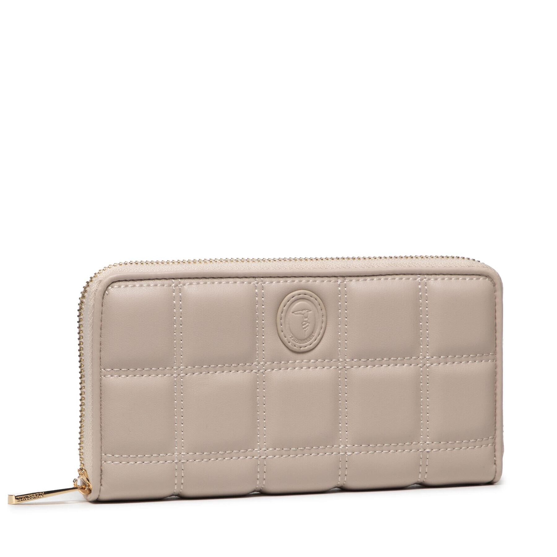 Trussardi Голям дамски портфейл Alyssa Zip Around Lg 75W00324 Бежов - Pepit.bg