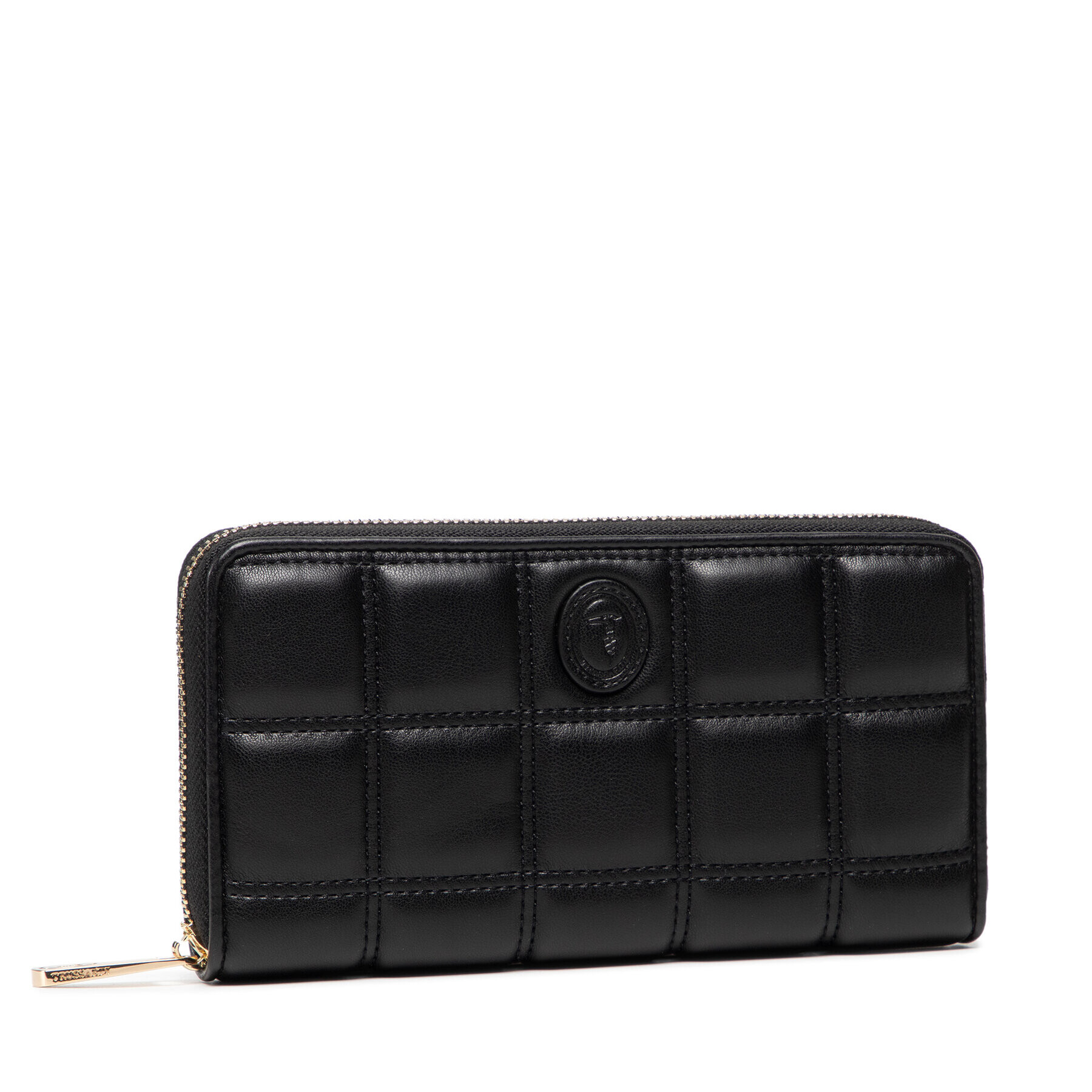 Trussardi Голям дамски портфейл Alyssa Zip Around Lg 75W00324 Черен - Pepit.bg