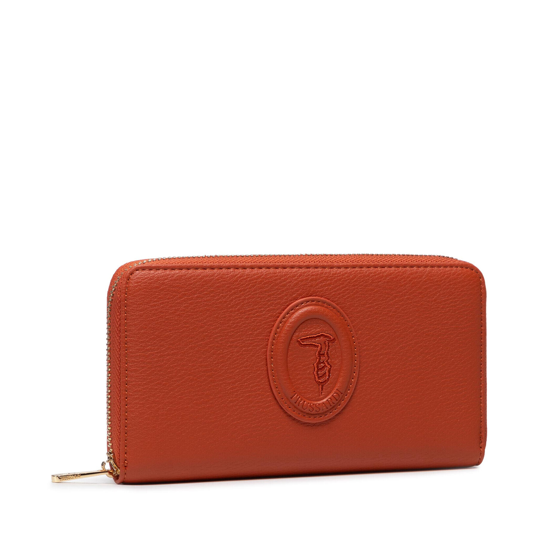 Trussardi Голям дамски портфейл Amber Zip Around Lg 75W00311 Оранжев - Pepit.bg