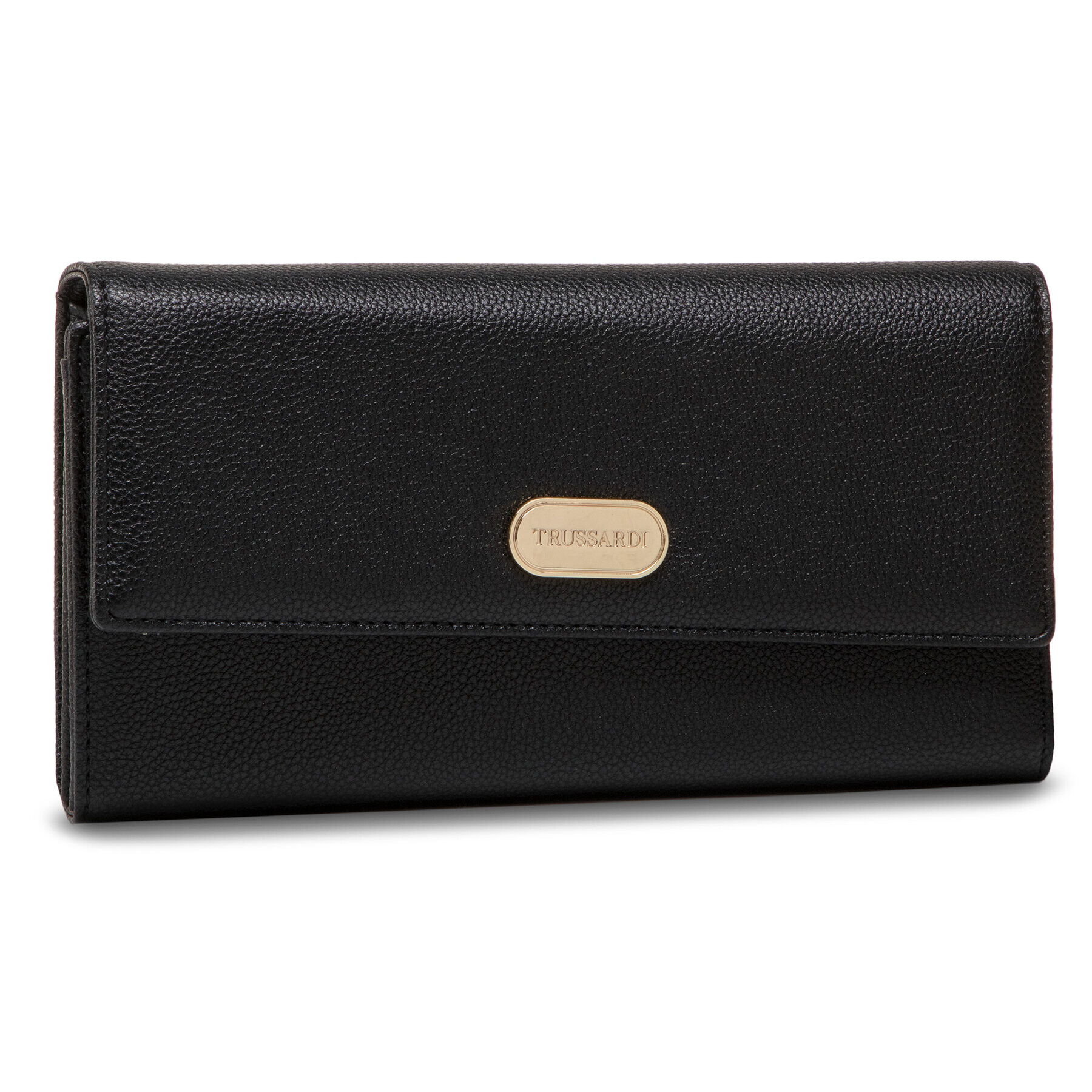 Trussardi Голям дамски портфейл Boston Wallet 75W00261 Черен - Pepit.bg