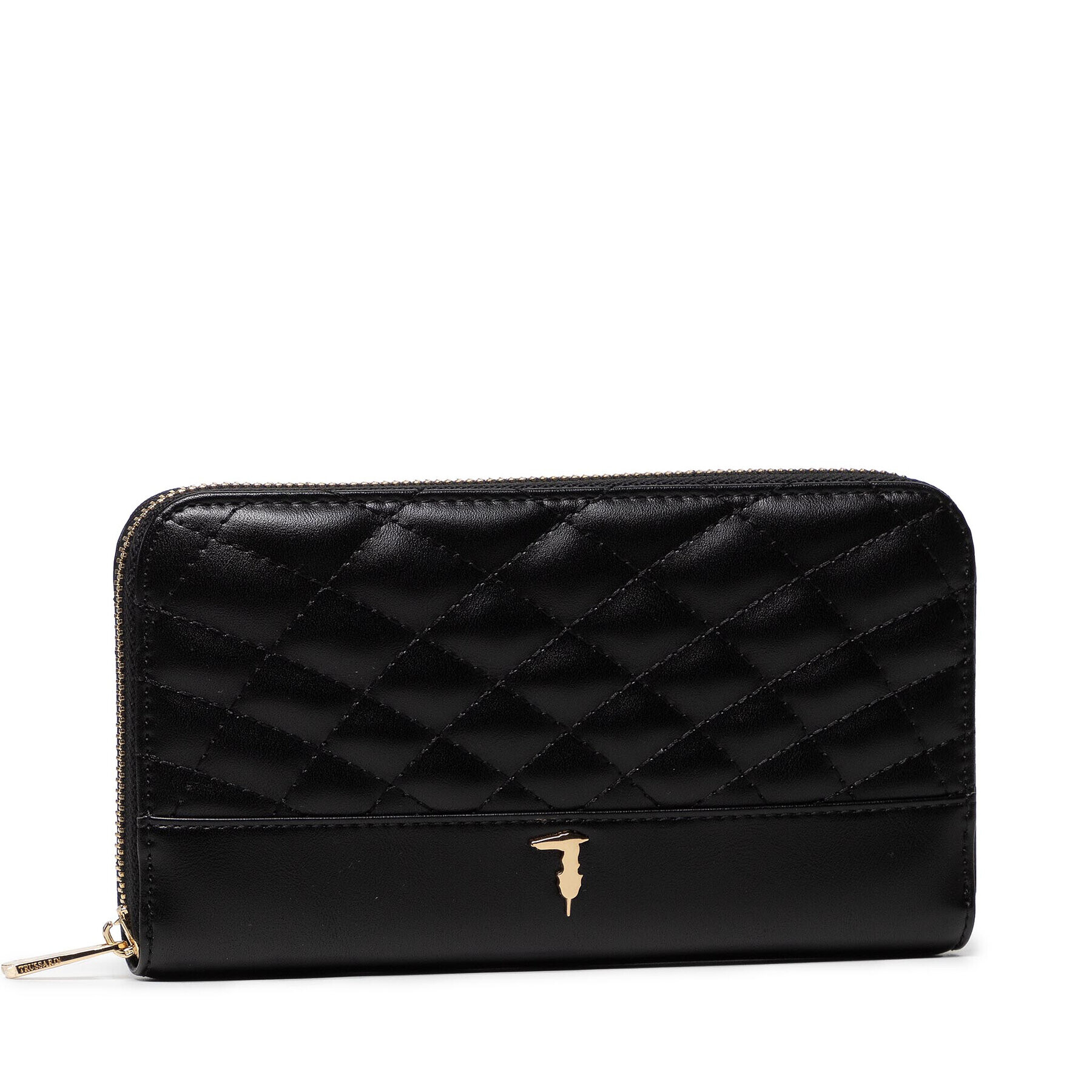 Trussardi Голям дамски портфейл Daisy Zip Around 75W00288 Черен - Pepit.bg