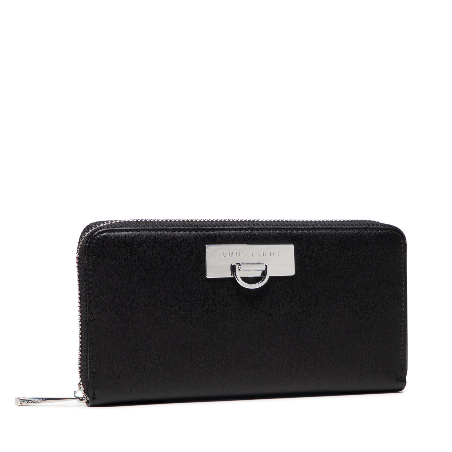 Trussardi Голям дамски портфейл Ivy Zip Around Lg 75W00323 Черен - Pepit.bg