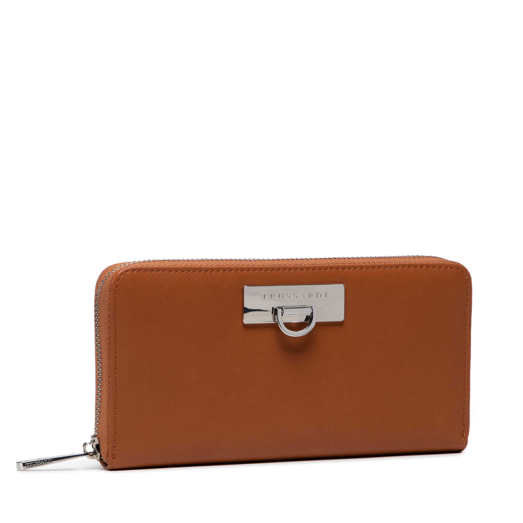 Trussardi Голям дамски портфейл Ivy Zip Around Lg 75W00323 Кафяв - Pepit.bg