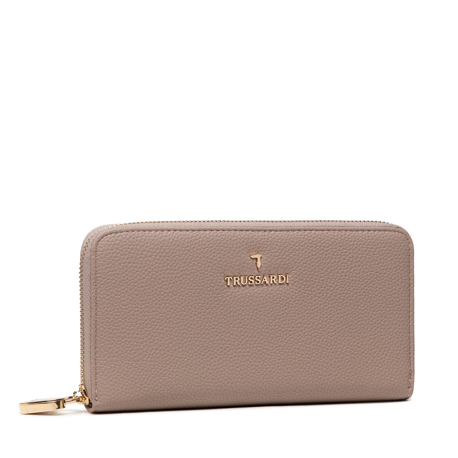 Trussardi Голям дамски портфейл Lily Zip Around 3 Pkt 75W00266 Бежов - Pepit.bg