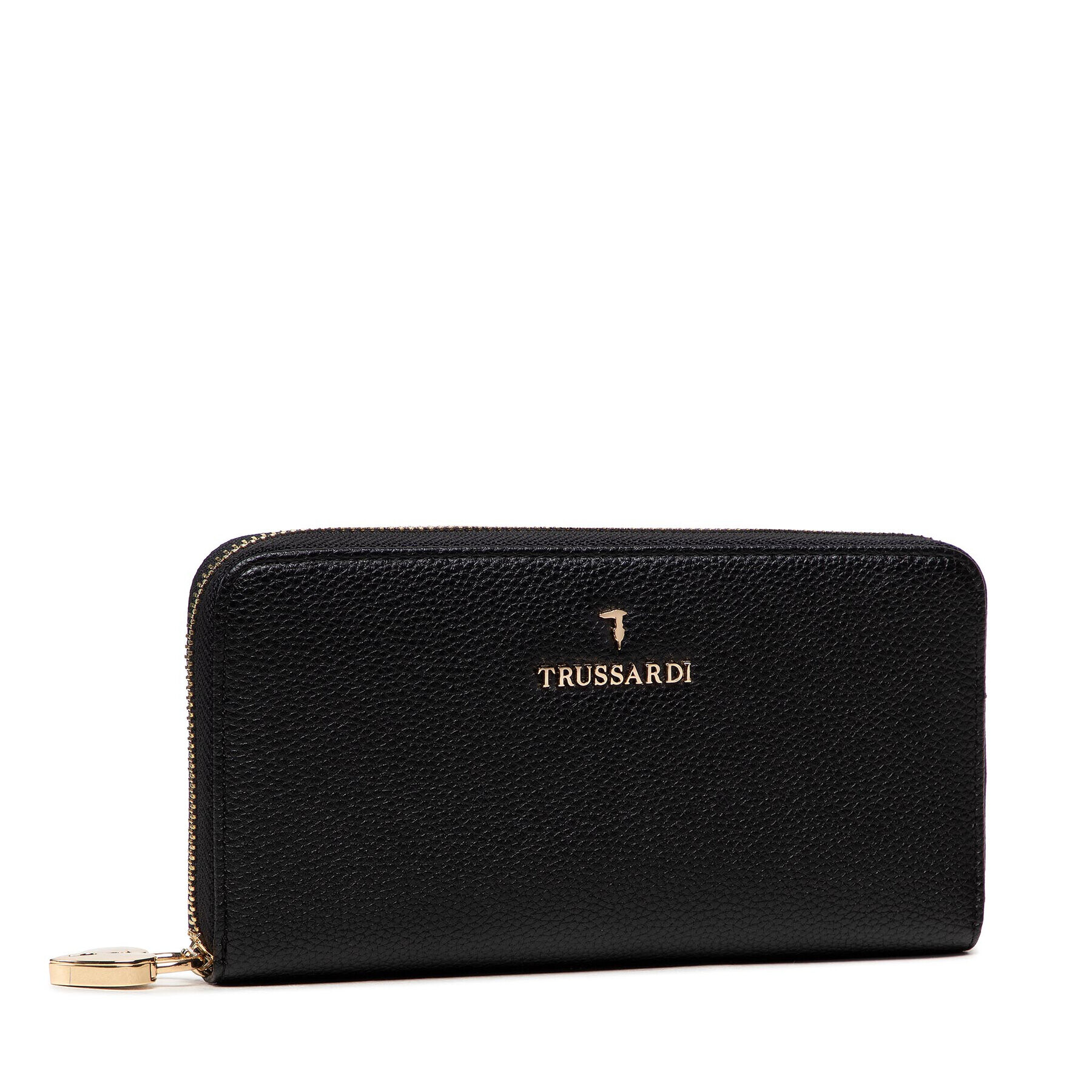 Trussardi Голям дамски портфейл Lily Zip Around 3 Pkt 75W00266 Черен - Pepit.bg