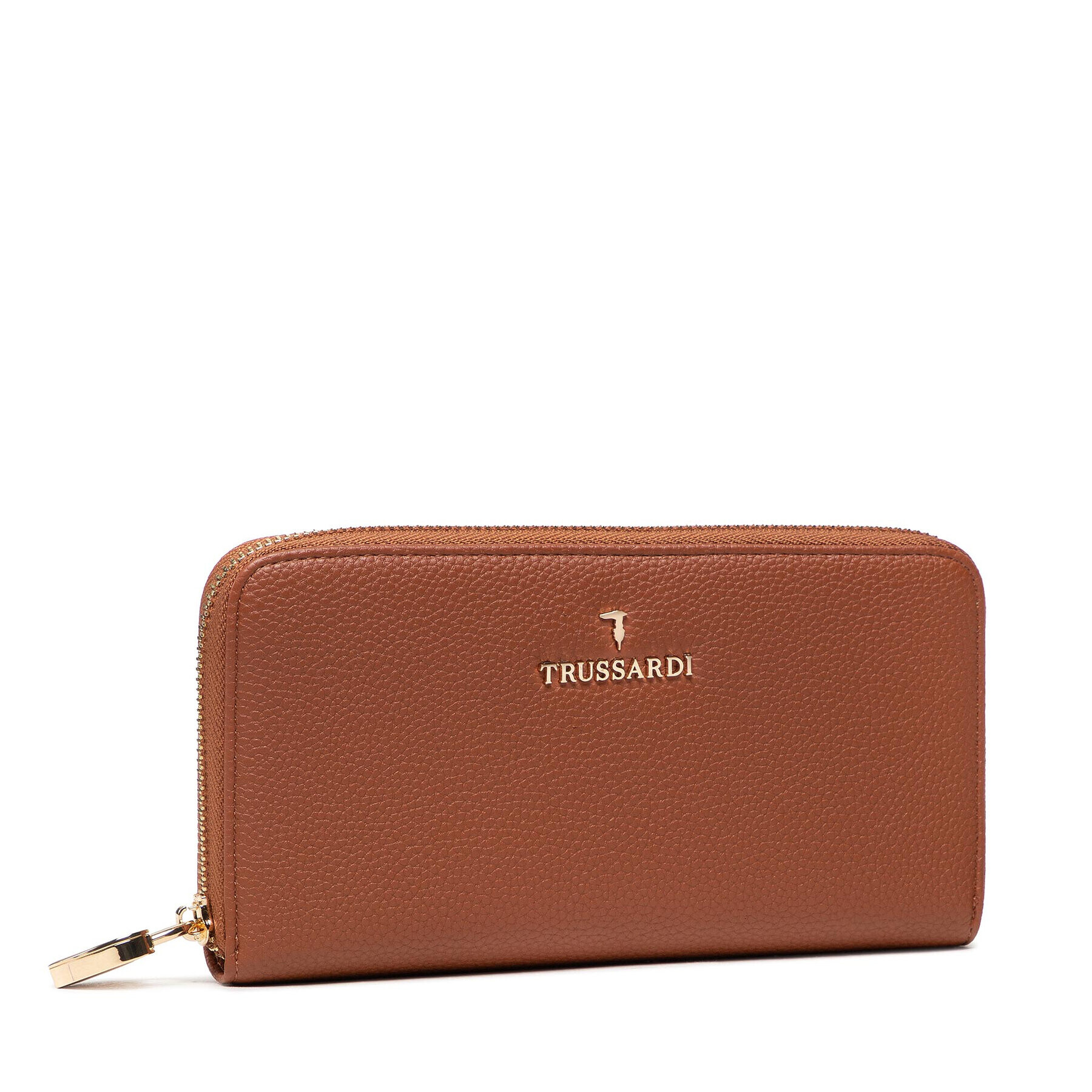 Trussardi Голям дамски портфейл Lily Zip Around 3 Pkt 75W00266 Кафяв - Pepit.bg