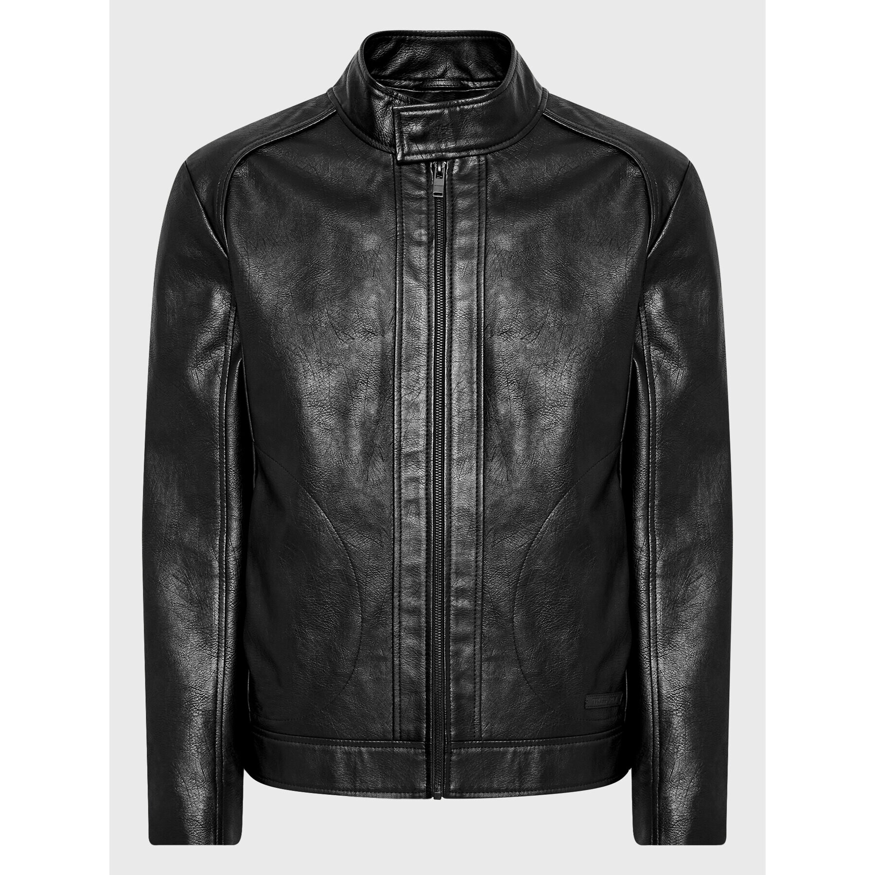 Trussardi Яке от имитация на кожа Biker 52S00760 Черен Regular Fit - Pepit.bg