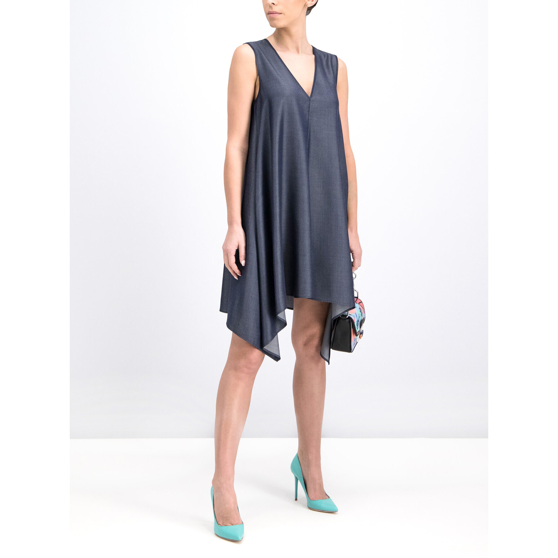 Trussardi Коктейлна рокля 56D00239 Тъмносин Regular Fit - Pepit.bg