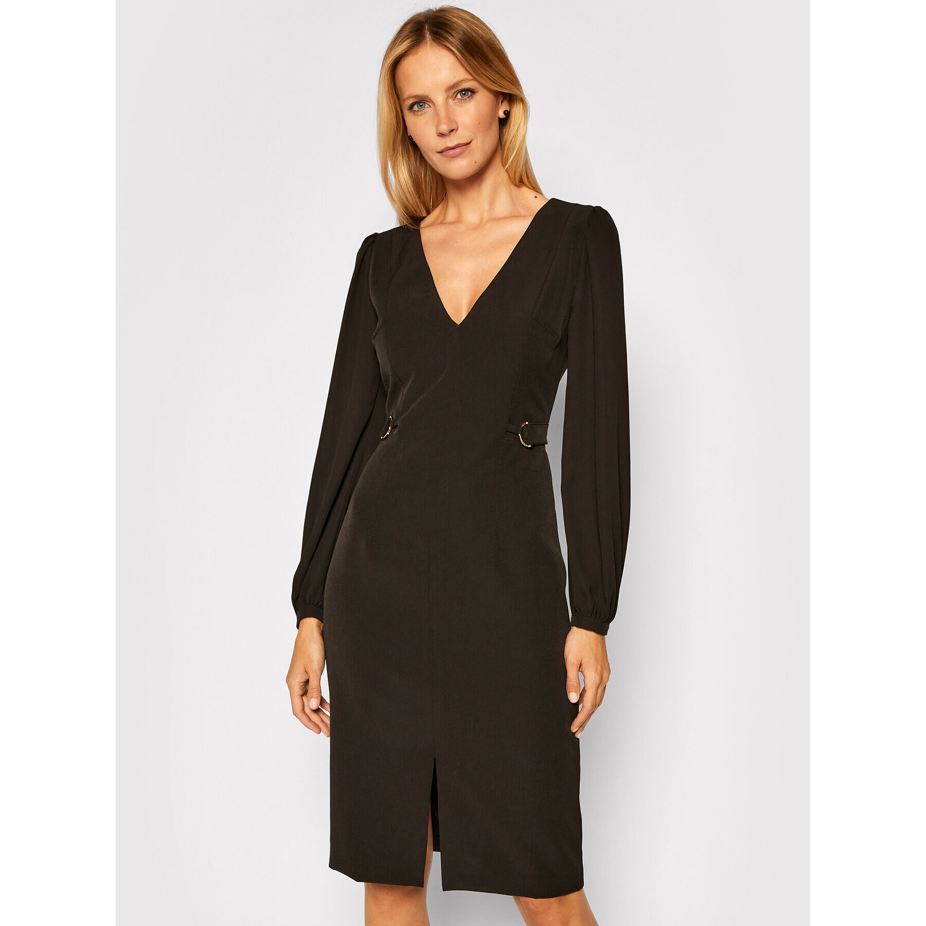 Trussardi Коктейлна рокля Tecno 56D00460 Черен Regular Fit - Pepit.bg