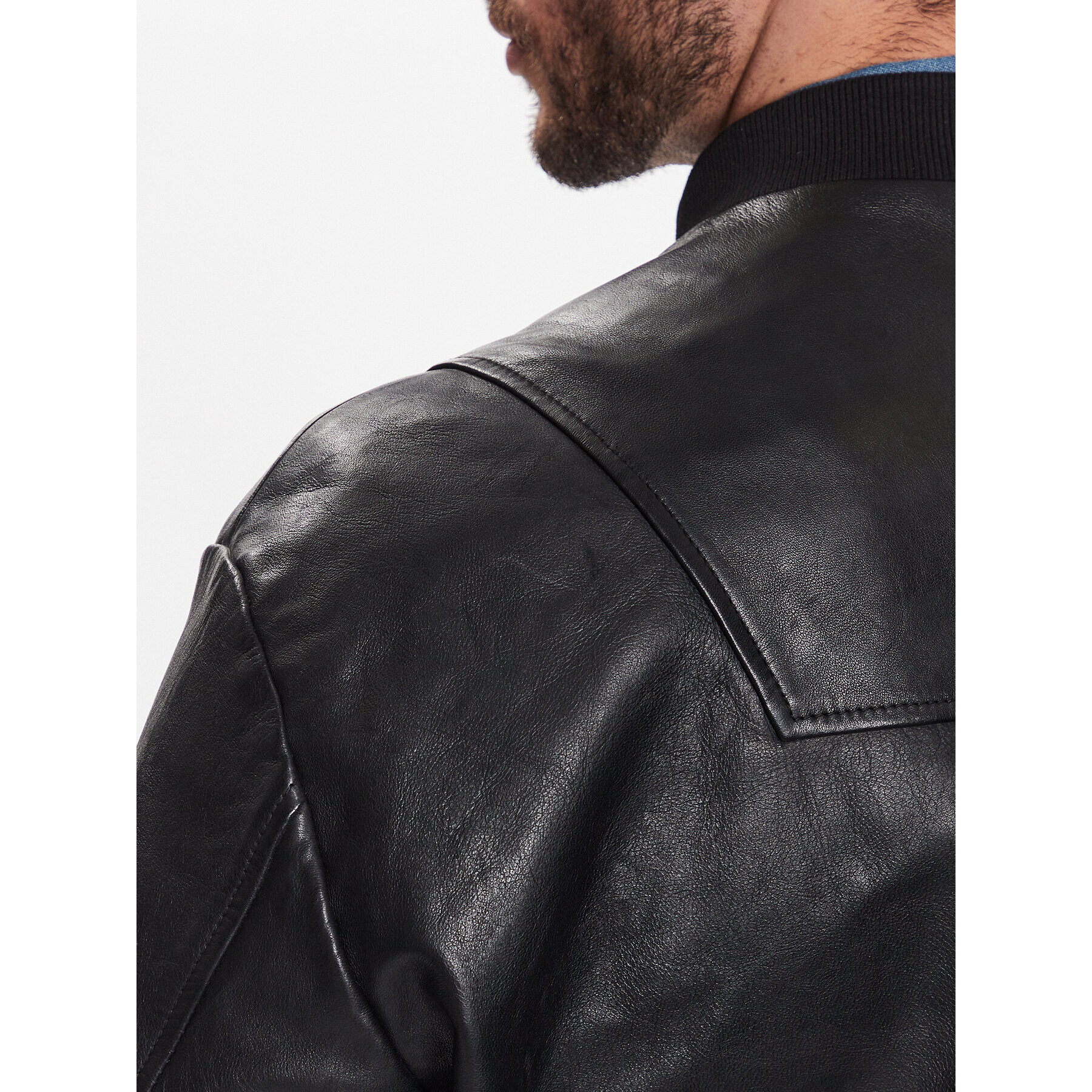 Trussardi Кожено яке 52S00865 Черен Regular Fit - Pepit.bg