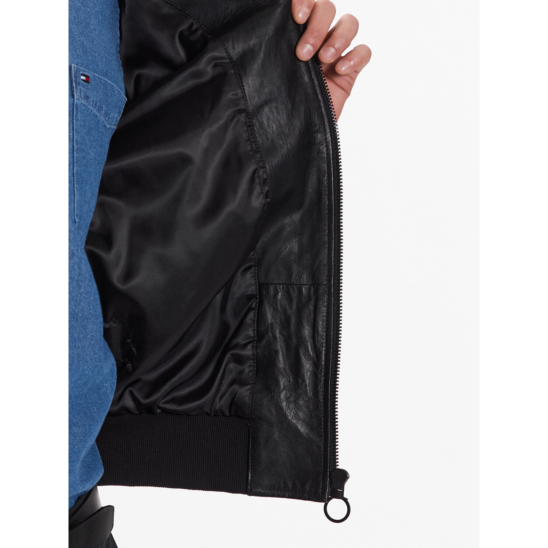 Trussardi Кожено яке 52S00865 Черен Regular Fit - Pepit.bg