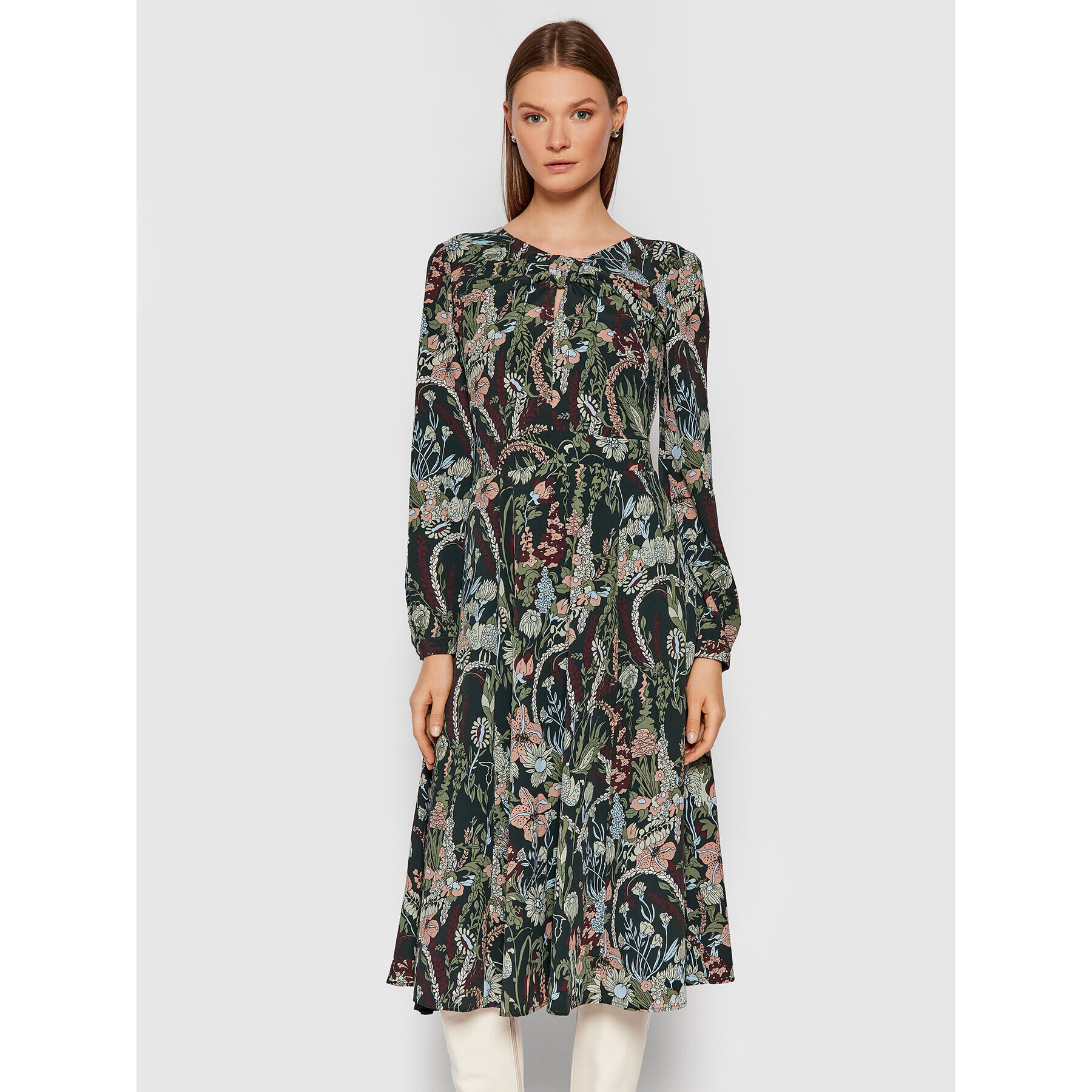 Trussardi Лятна рокля 56D00554 Зелен Regular Fit - Pepit.bg