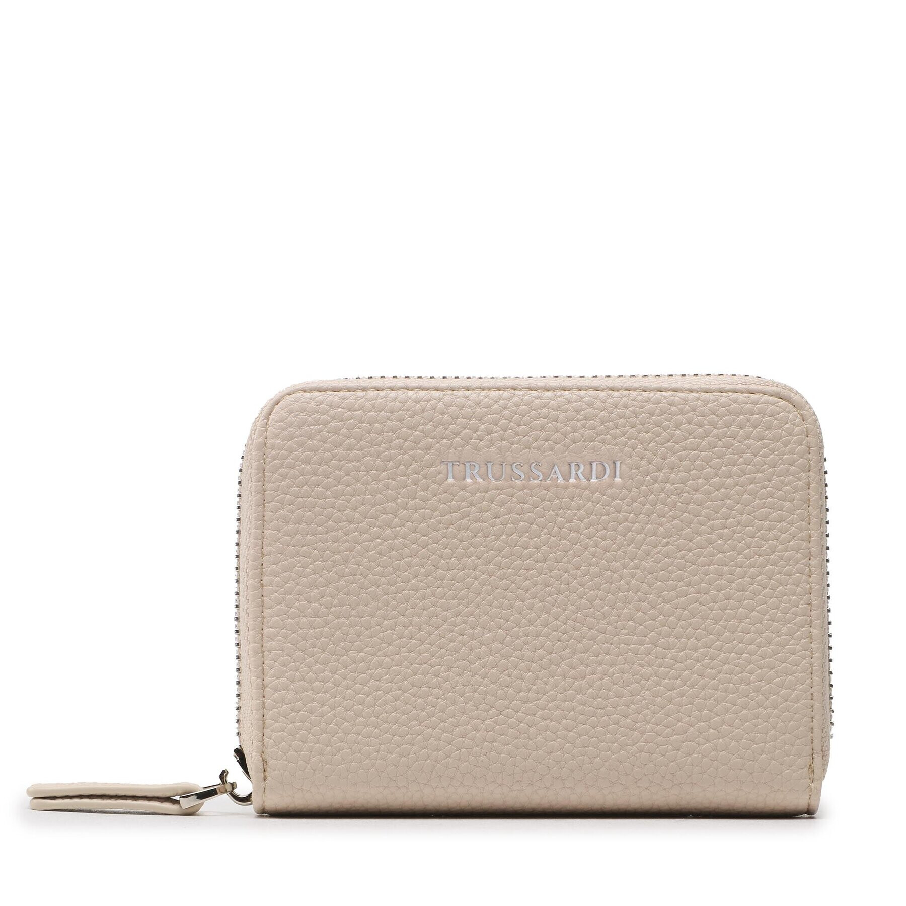 Trussardi Малък дамски портфейл Nadir Zip Around Sm 75W00410 Бежов - Pepit.bg