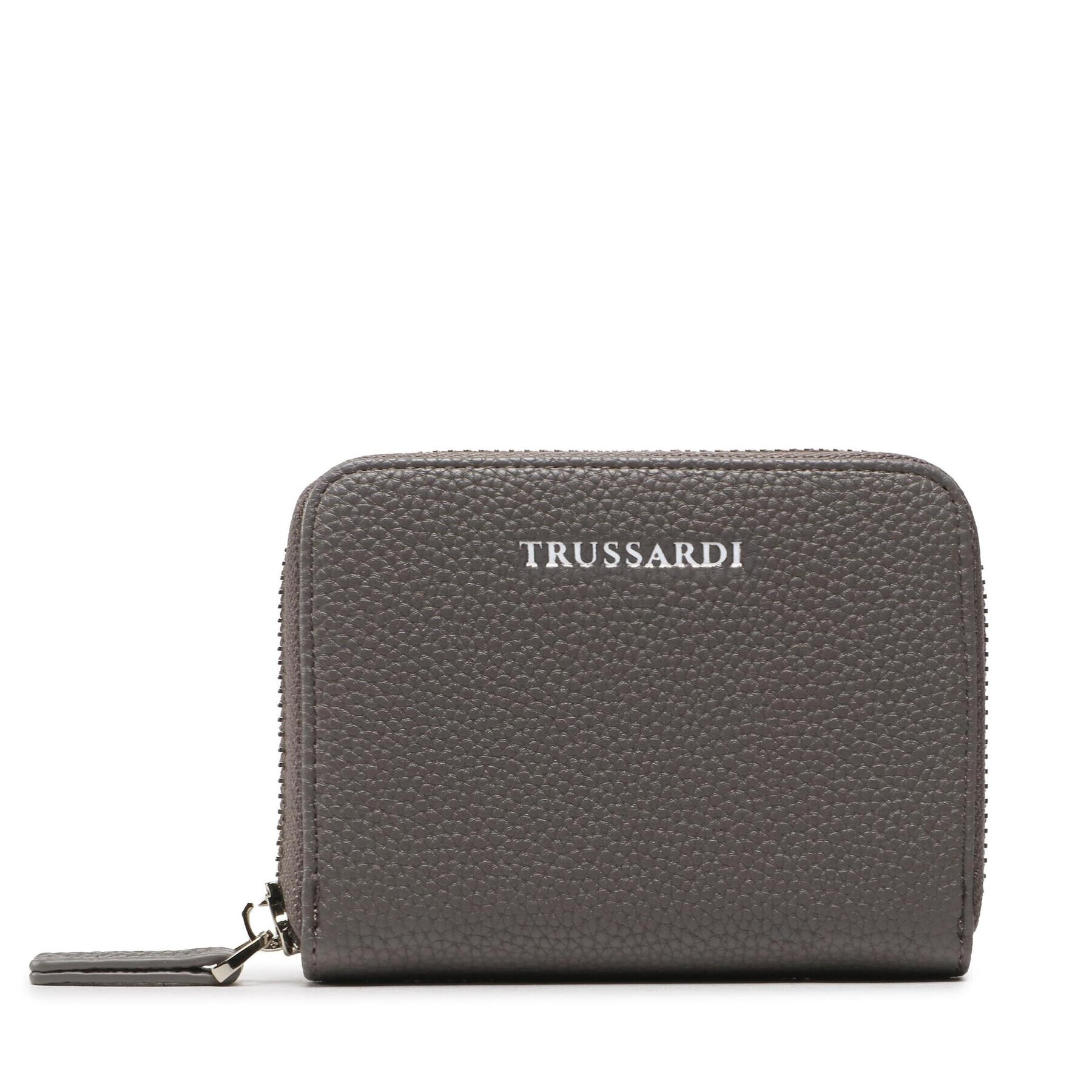 Trussardi Малък дамски портфейл Nadir Zip Around Sm 75W00410 Сив - Pepit.bg