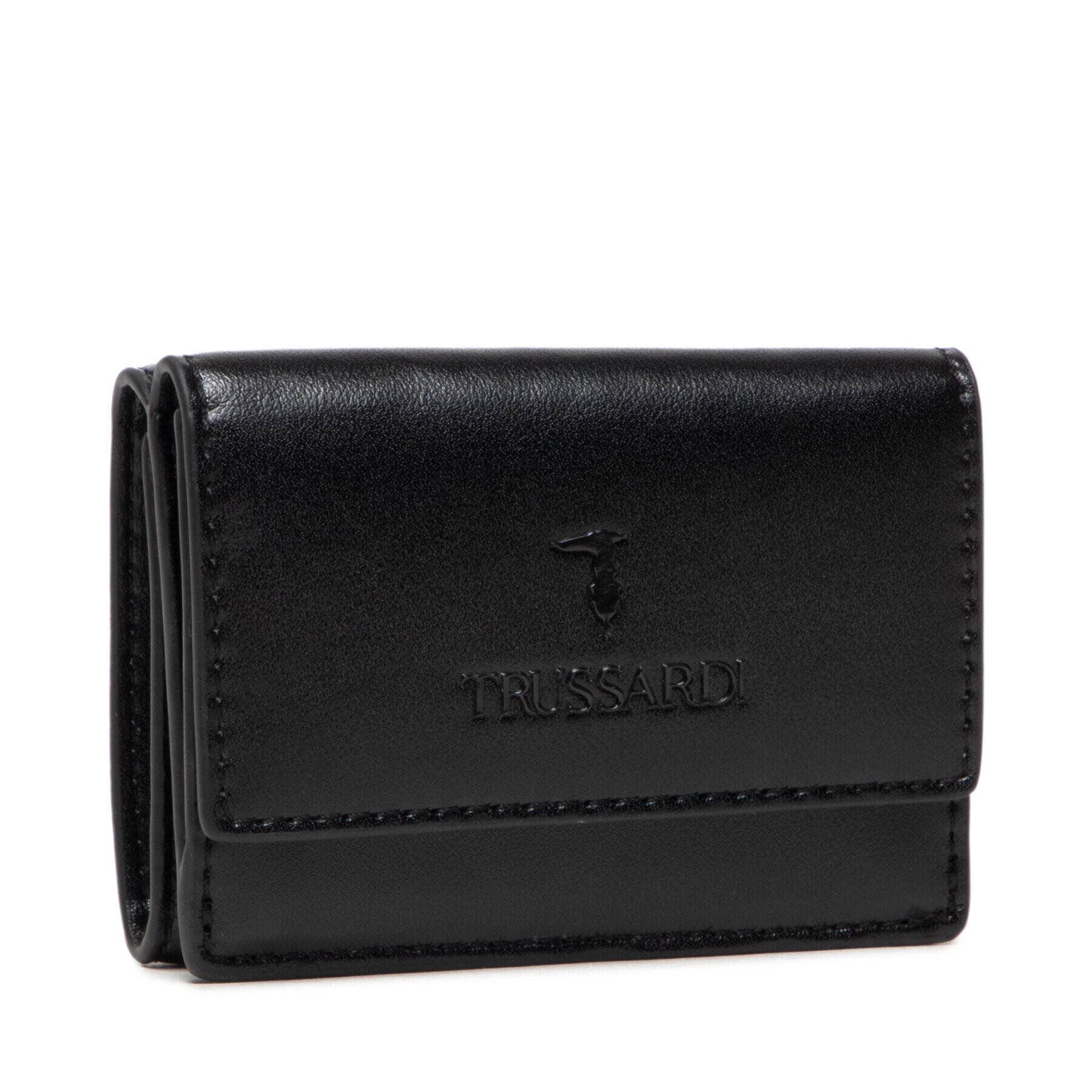 Trussardi Малък дамски портфейл Claire Continental 75W00298 Черен - Pepit.bg