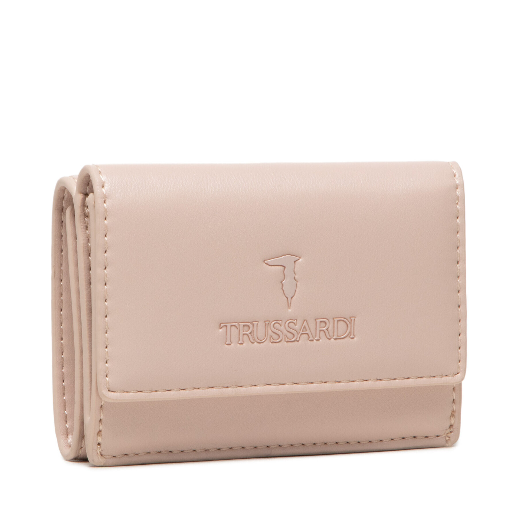 Trussardi Малък дамски портфейл Claire Continental 75W00298 Розов - Pepit.bg