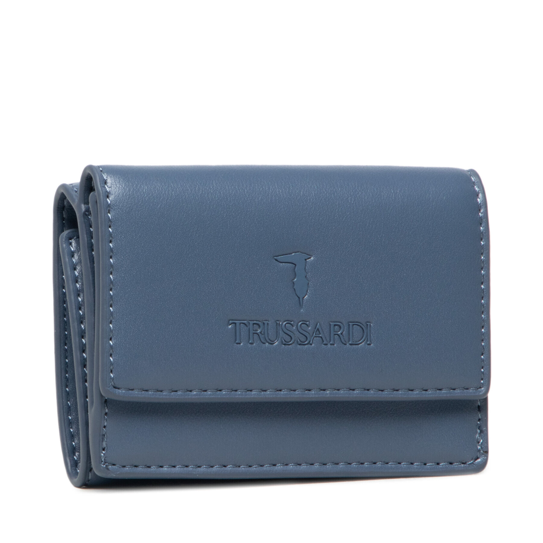 Trussardi Малък дамски портфейл Claire Continental 75W00298 Син - Pepit.bg