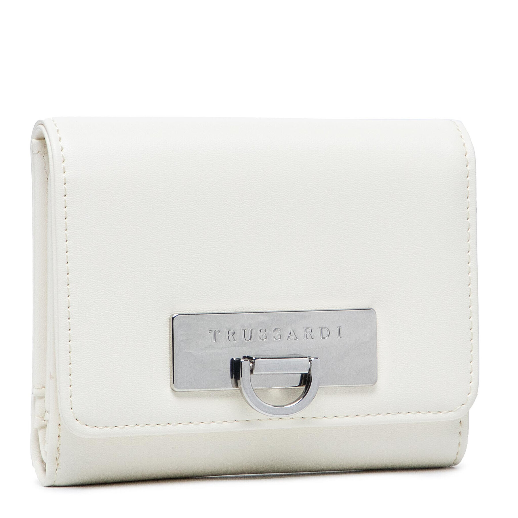 Trussardi Малък дамски портфейл Ivy Continental Sm Monocolor 75W00322 Бежов - Pepit.bg