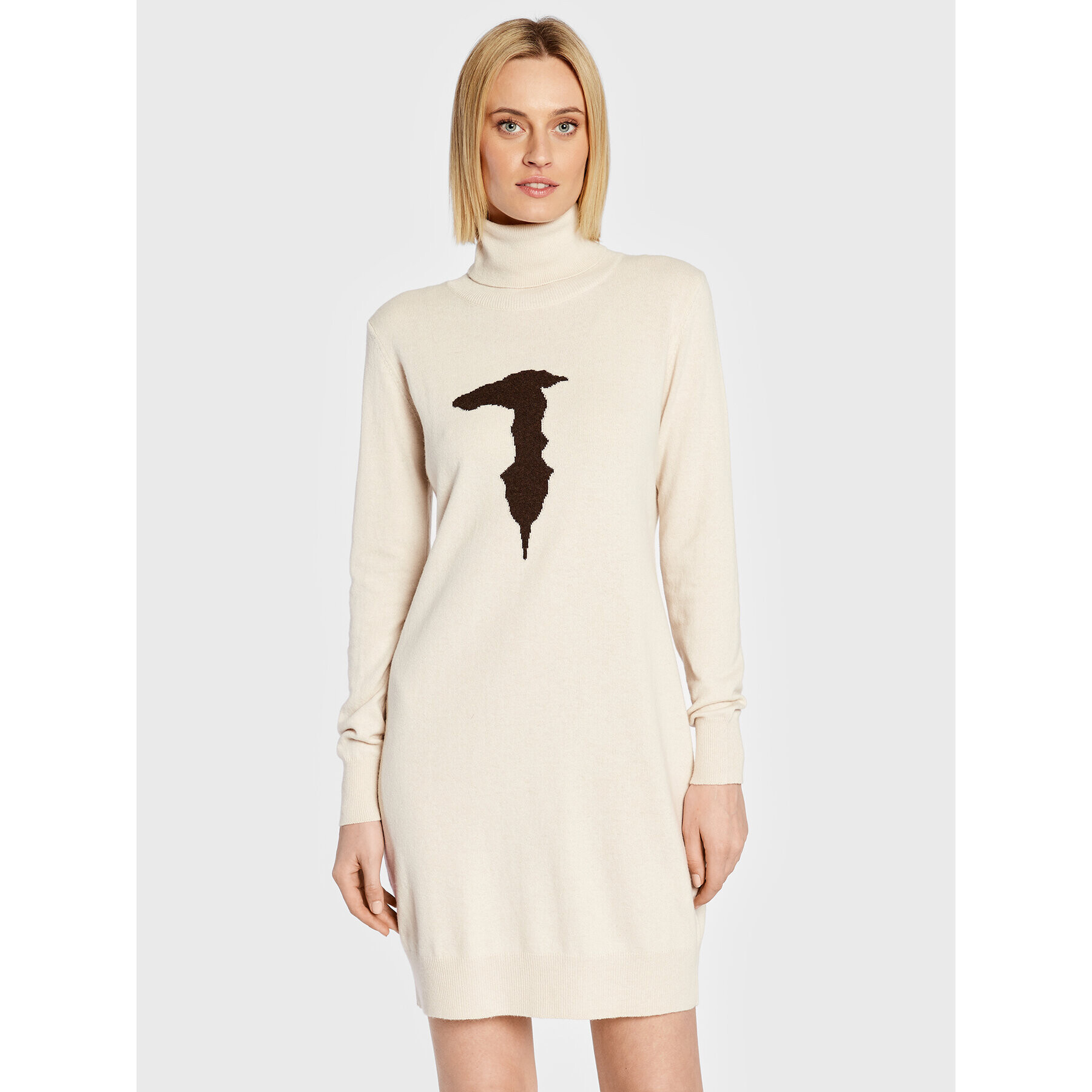 Trussardi Плетена рокля 56D00654 Бежов Regular Fit - Pepit.bg