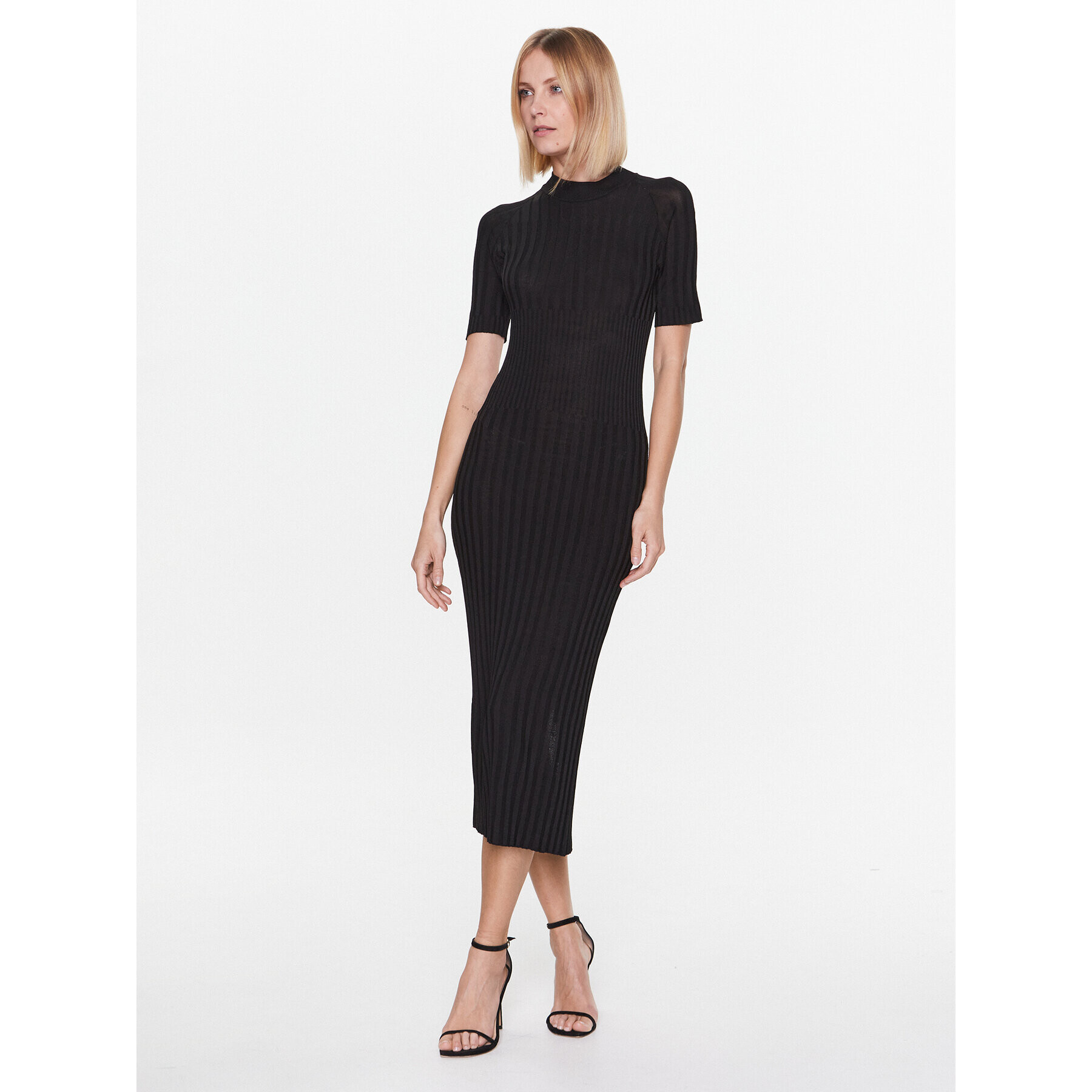 Trussardi Плетена рокля 56D00707 Черен Regular Fit - Pepit.bg