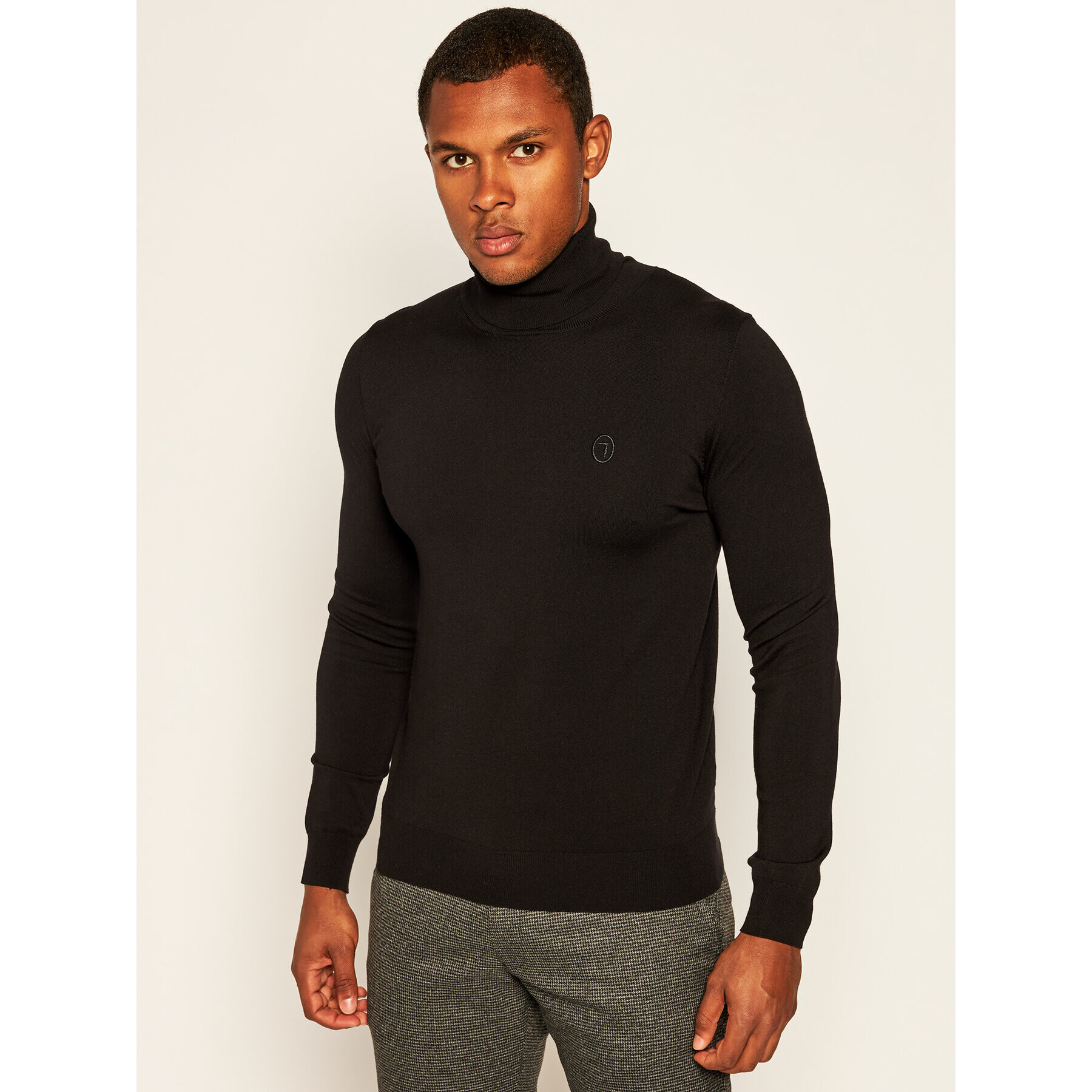 Trussardi Поло 52M00341 Черен Regular Fit - Pepit.bg