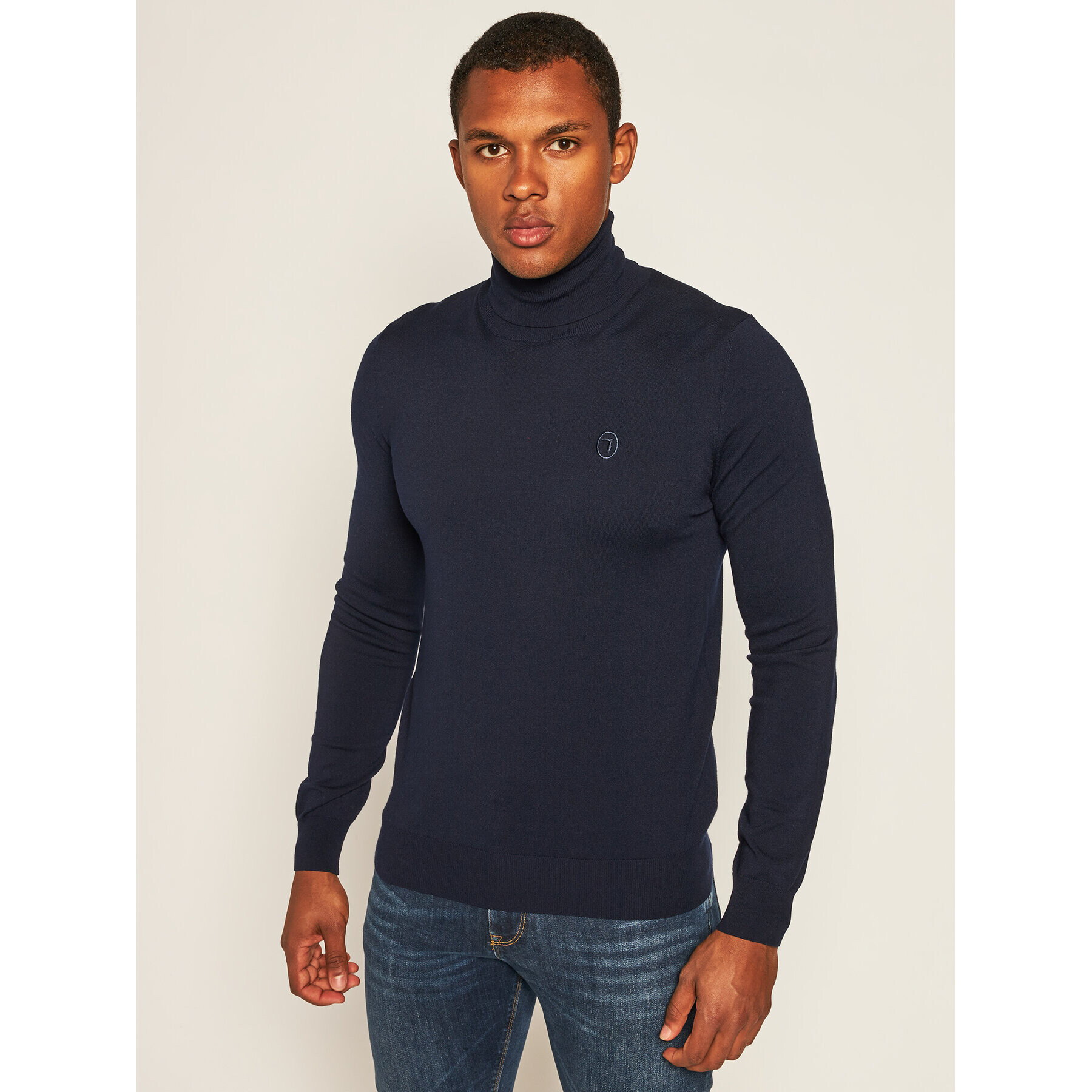 Trussardi Поло 52M00341 Тъмносин Regular Fit - Pepit.bg