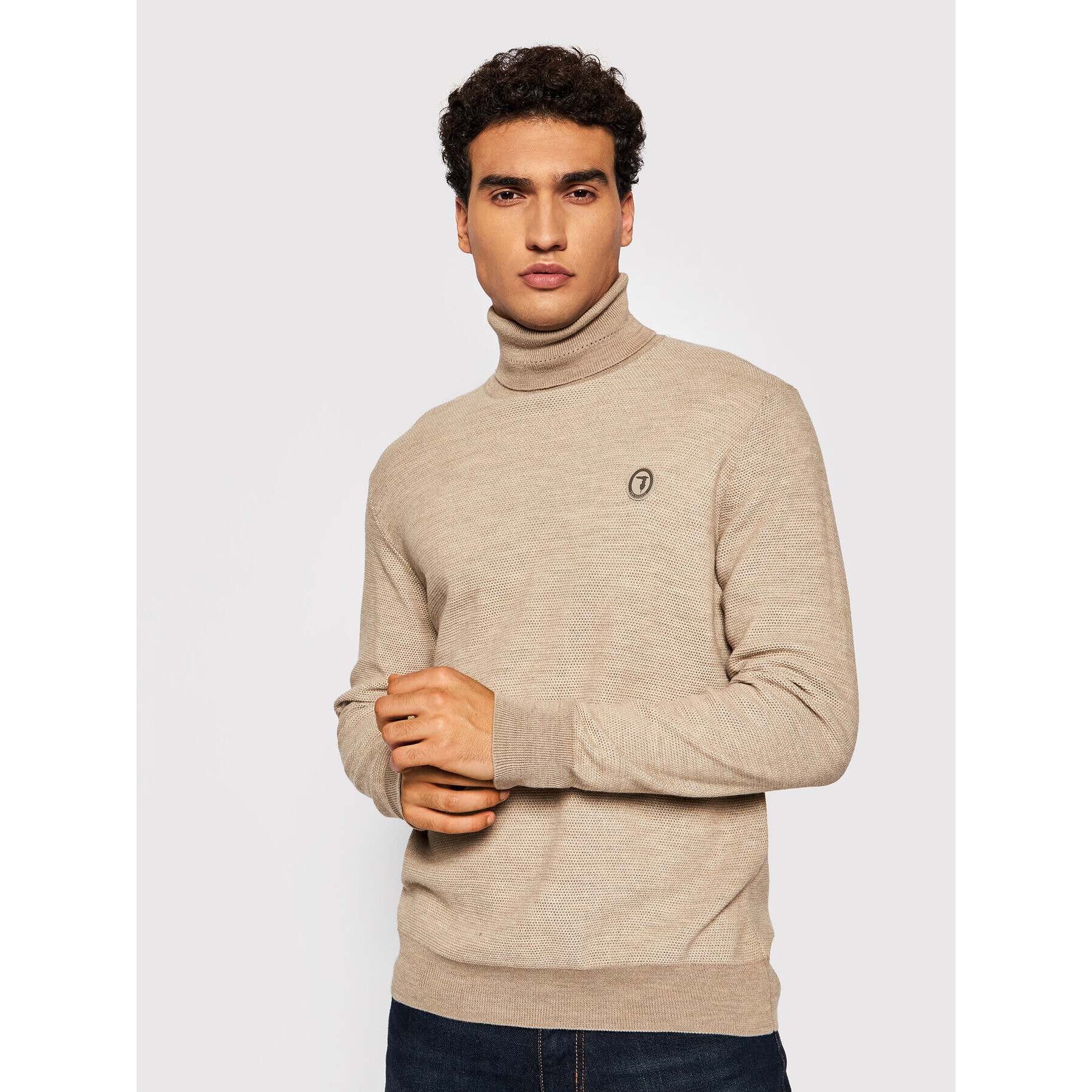 Trussardi Поло 52M00500 Кафяв Regular Fit - Pepit.bg