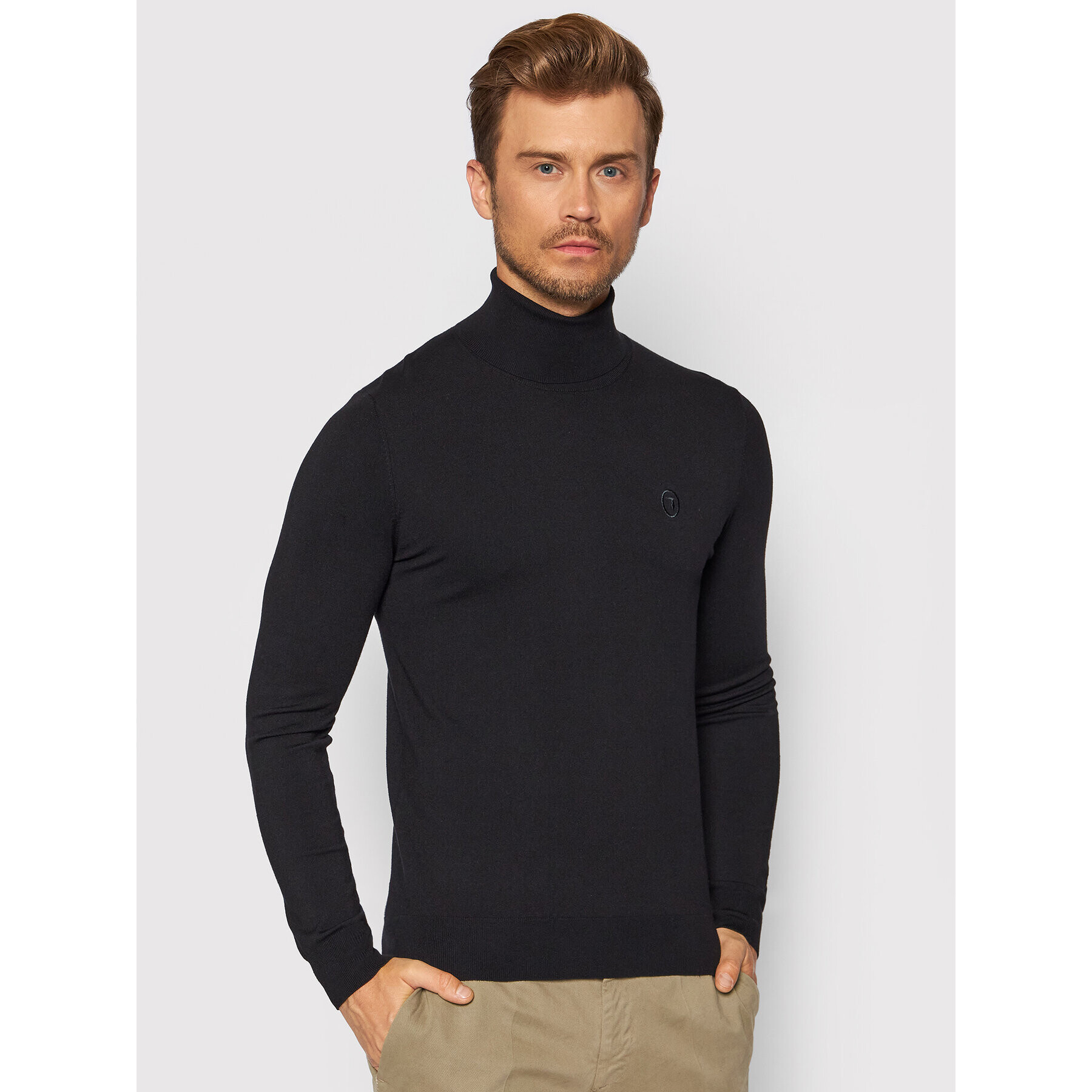 Trussardi Поло 52M00516 Черен Slim Fit - Pepit.bg